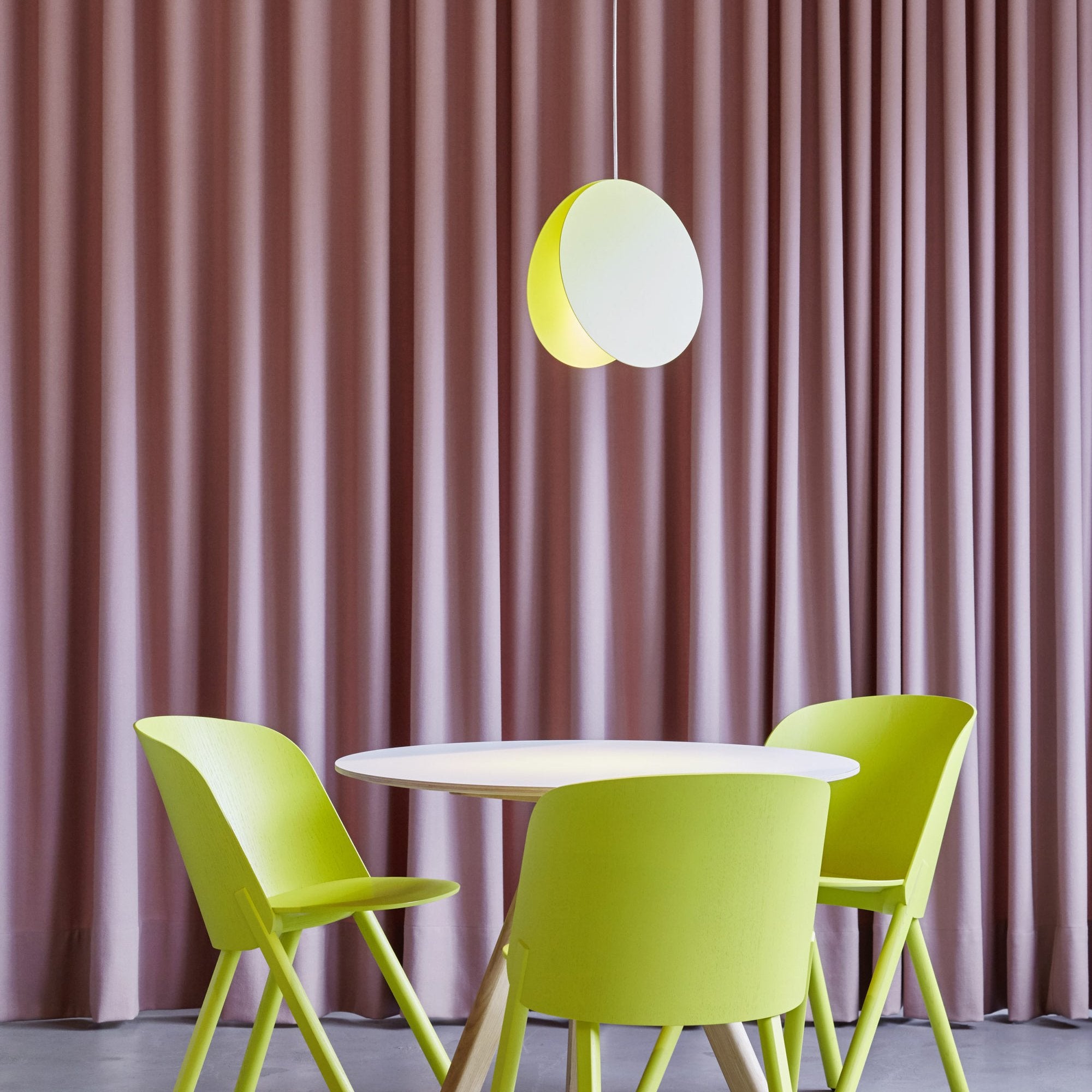 Valentina Ronde LED Suspension Blanc Rose Métal Blanc Salon Chambre - Neutralighting