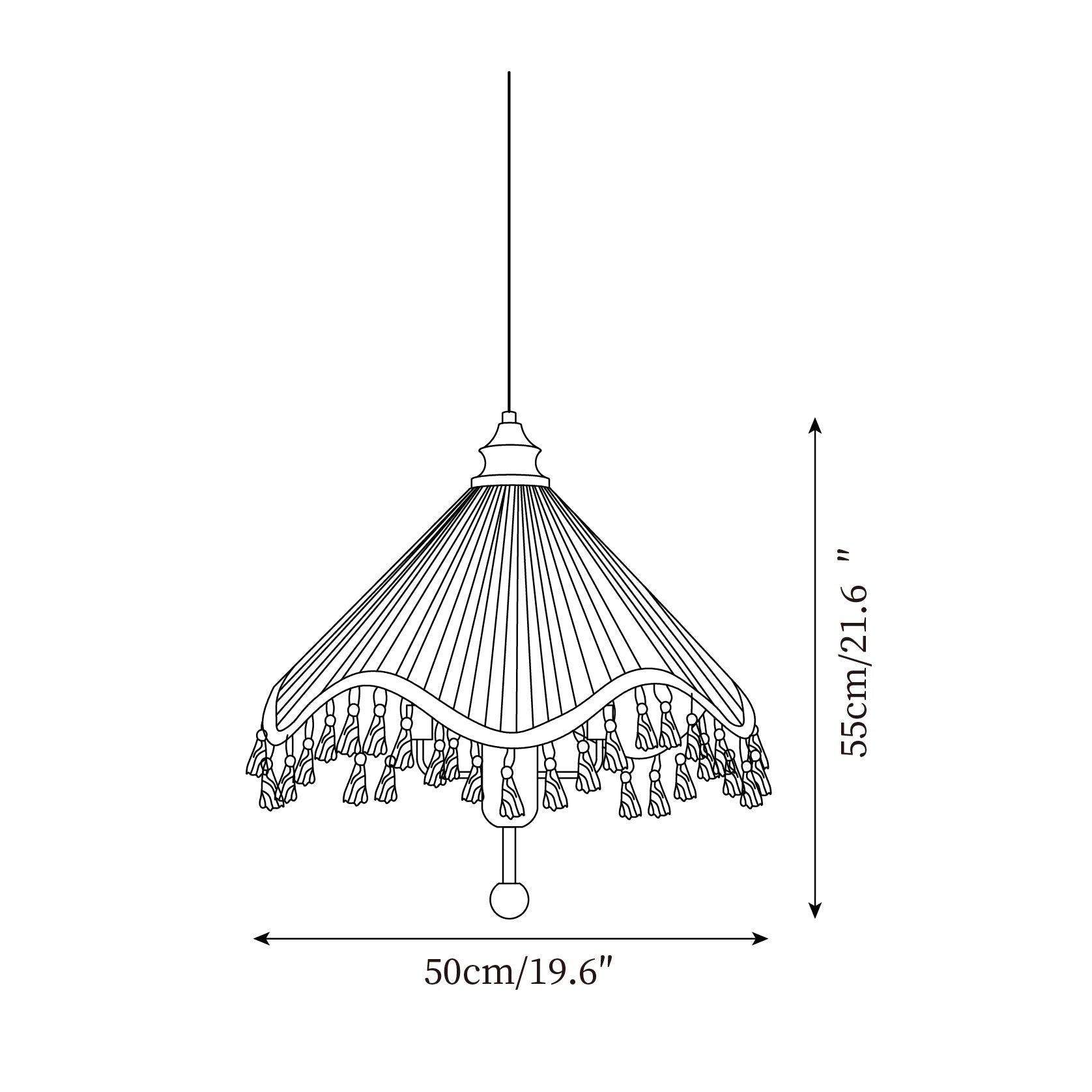 Rosetta Suspension en Tissu Boutique - Neutralighting