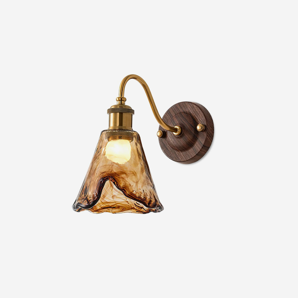Zephyr Applique Murale Vintage Noyer Doré - Neutralighting