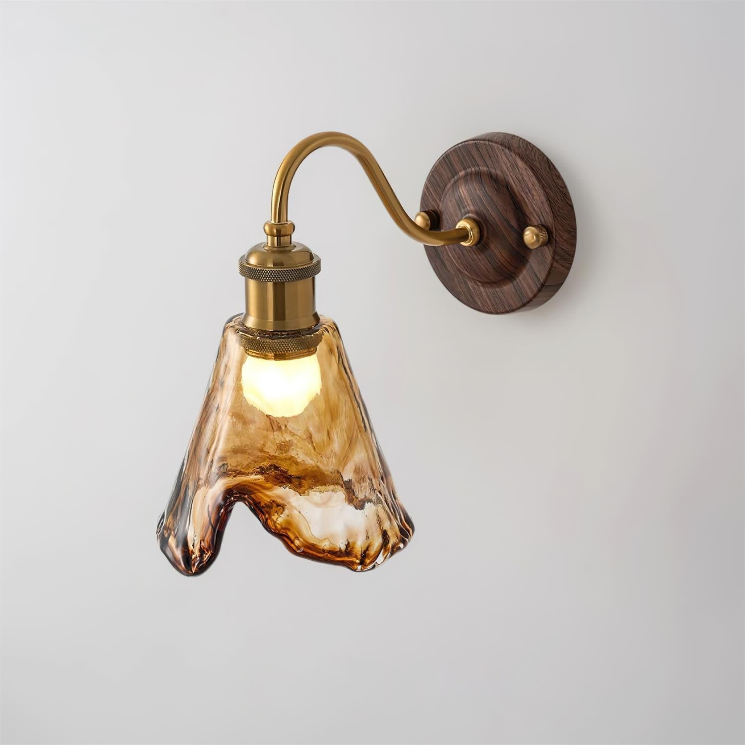 Zephyr Applique Murale Vintage Noyer Doré - Neutralighting