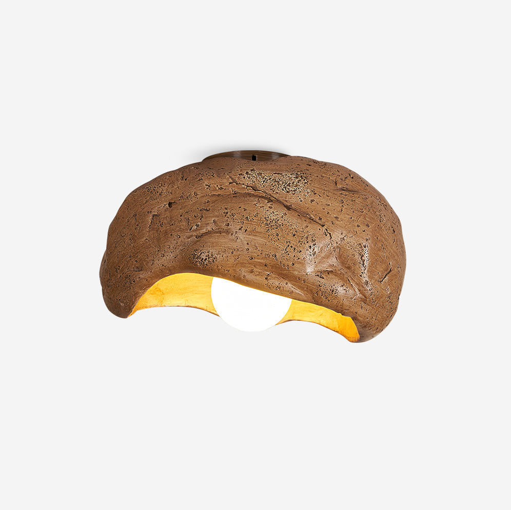 Nami Plafonnier Sculpté Travertin Roche Texture Rustique - Neutralighting