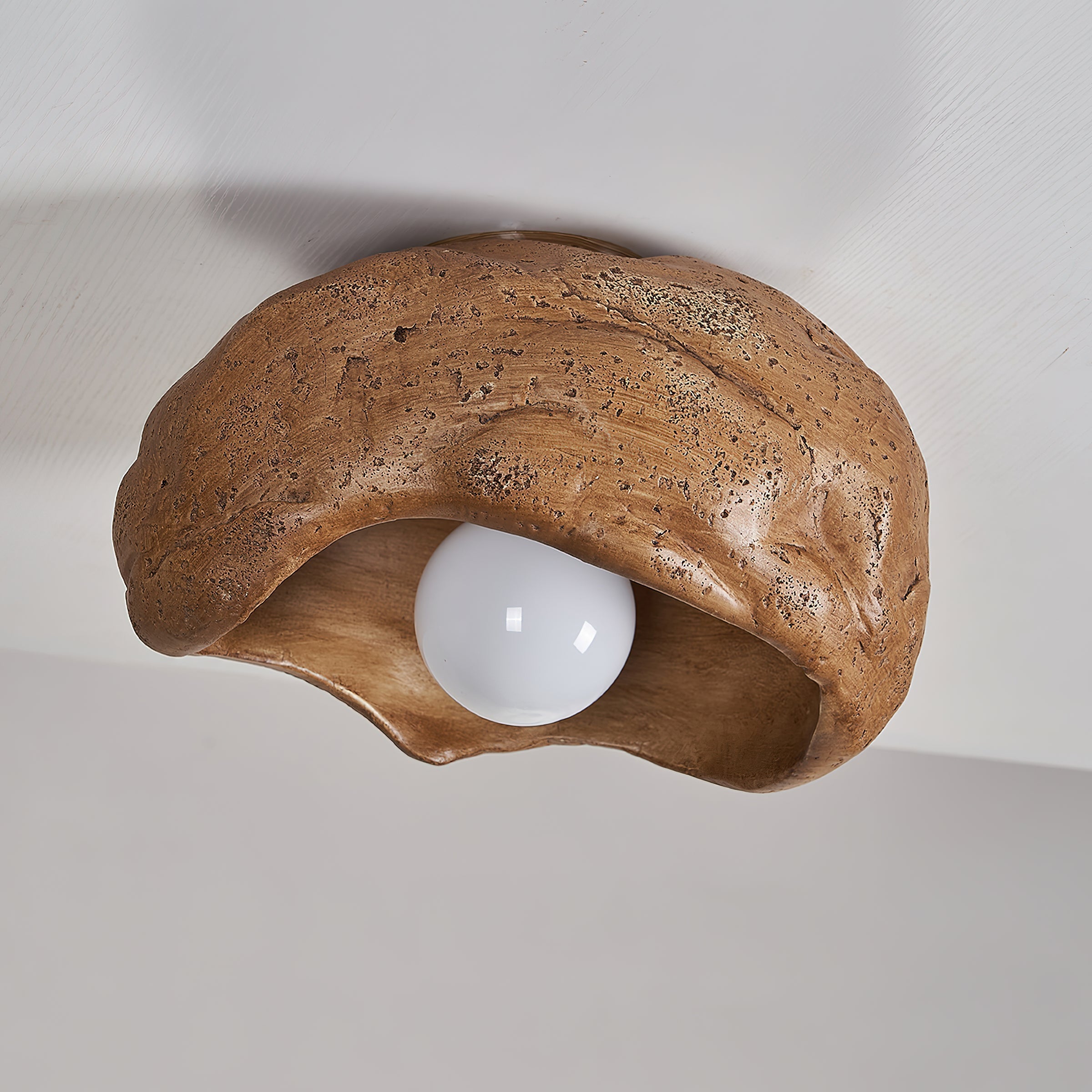 Nami Plafonnier Sculpté Travertin Roche Texture Rustique - Neutralighting