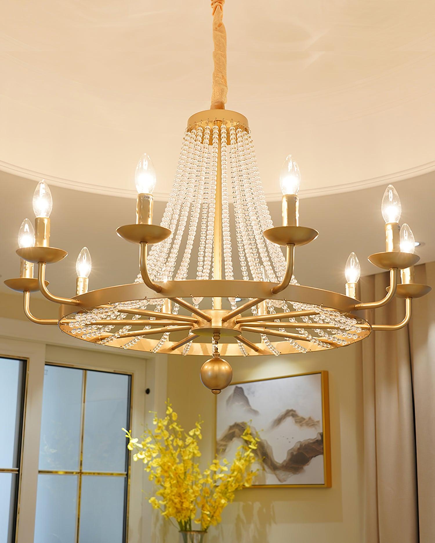 Naples Lustre Crystal Fer Rustique Moderne - Neutralighting