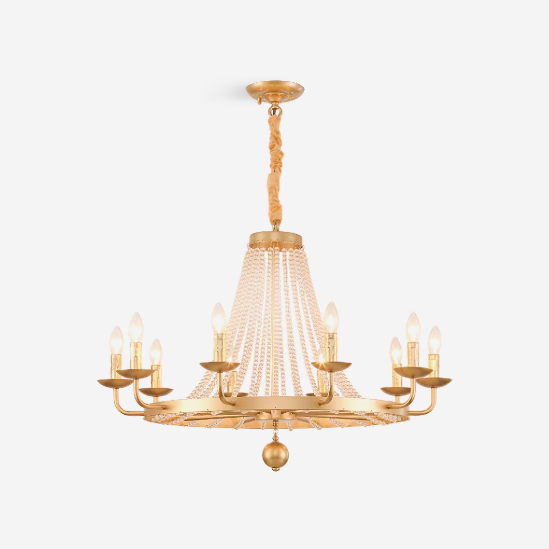 Naples Lustre Crystal Fer Rustique Moderne - Neutralighting