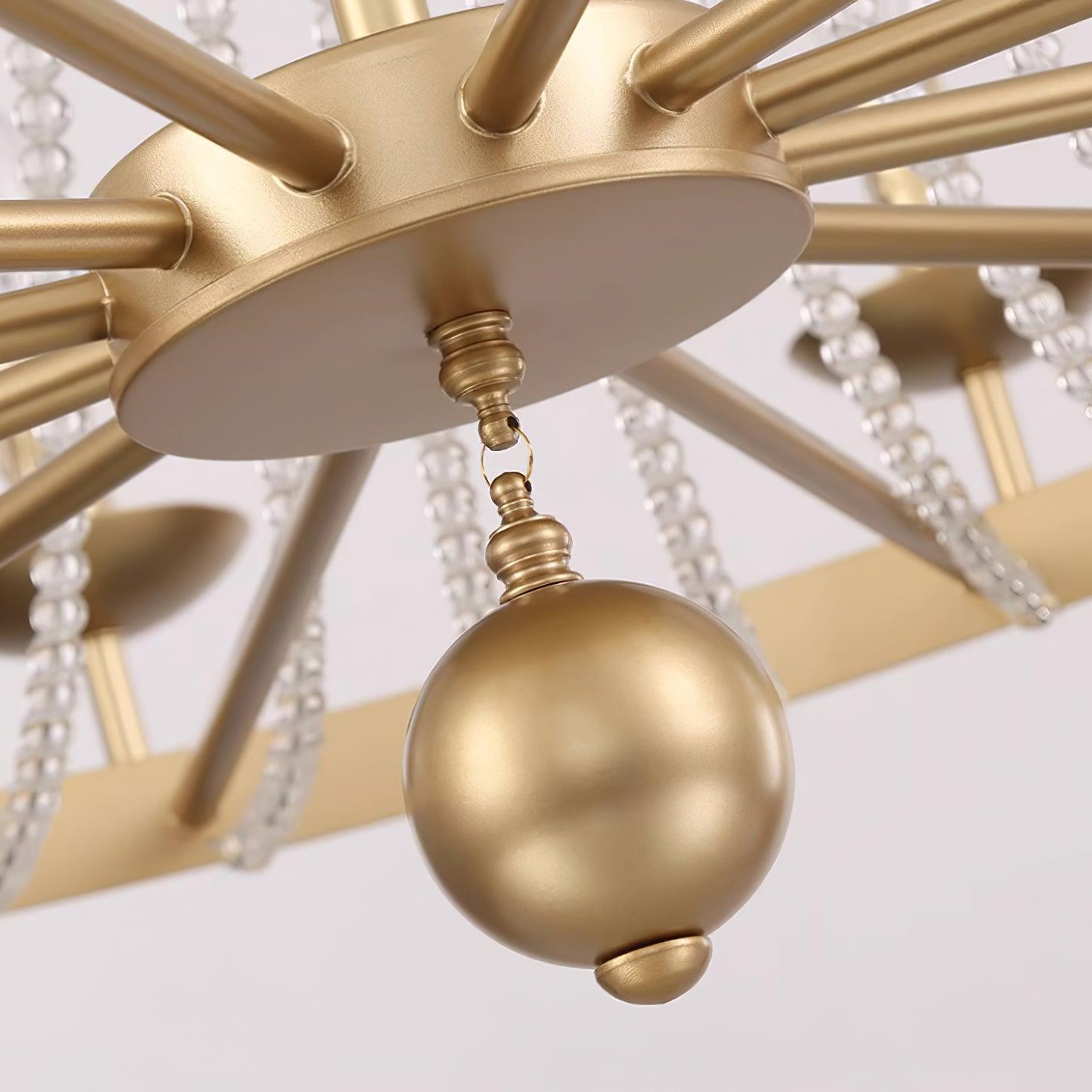 Naples Lustre Perles de Cristal Rustique Blanc Gris Royal - Neutralighting