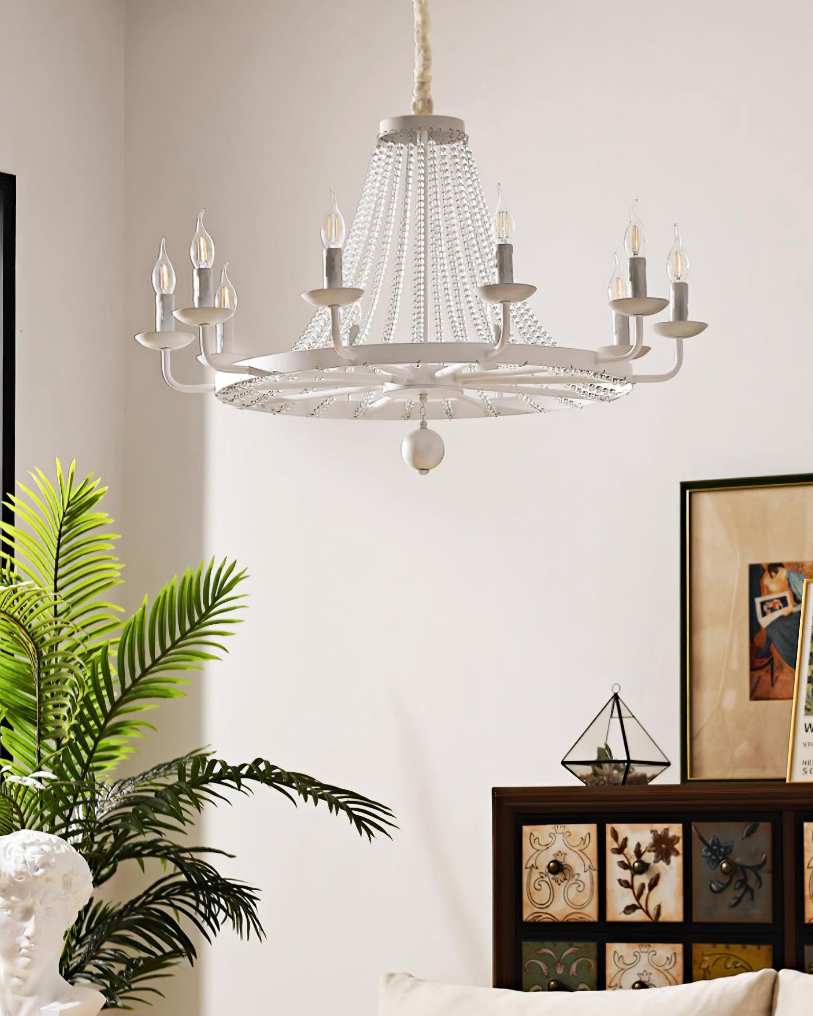 Naples Lustre Crystal Fer Rustique Moderne - Neutralighting