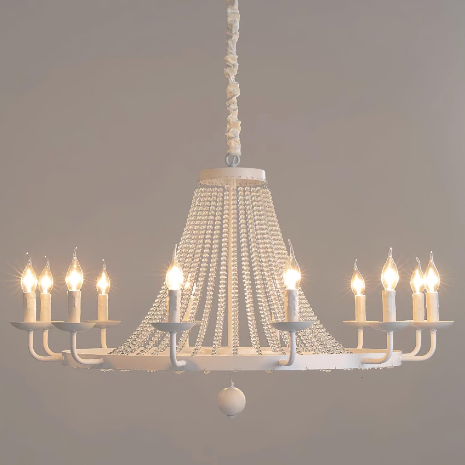 Naples Lustre Perles de Cristal Rustique Blanc Gris Royal - Neutralighting