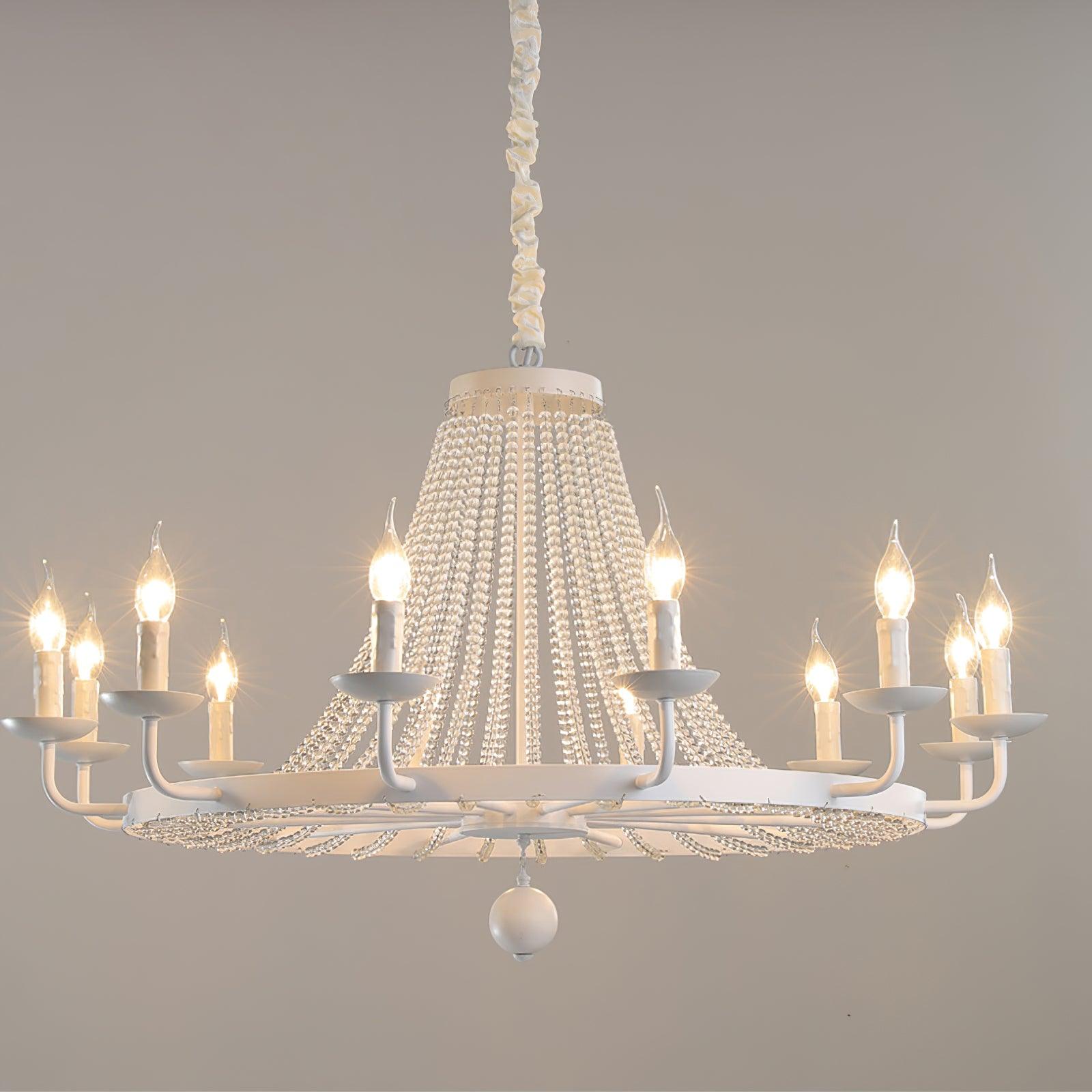 Naples Lustre Perles de Cristal Rustique Blanc Gris Royal - Neutralighting