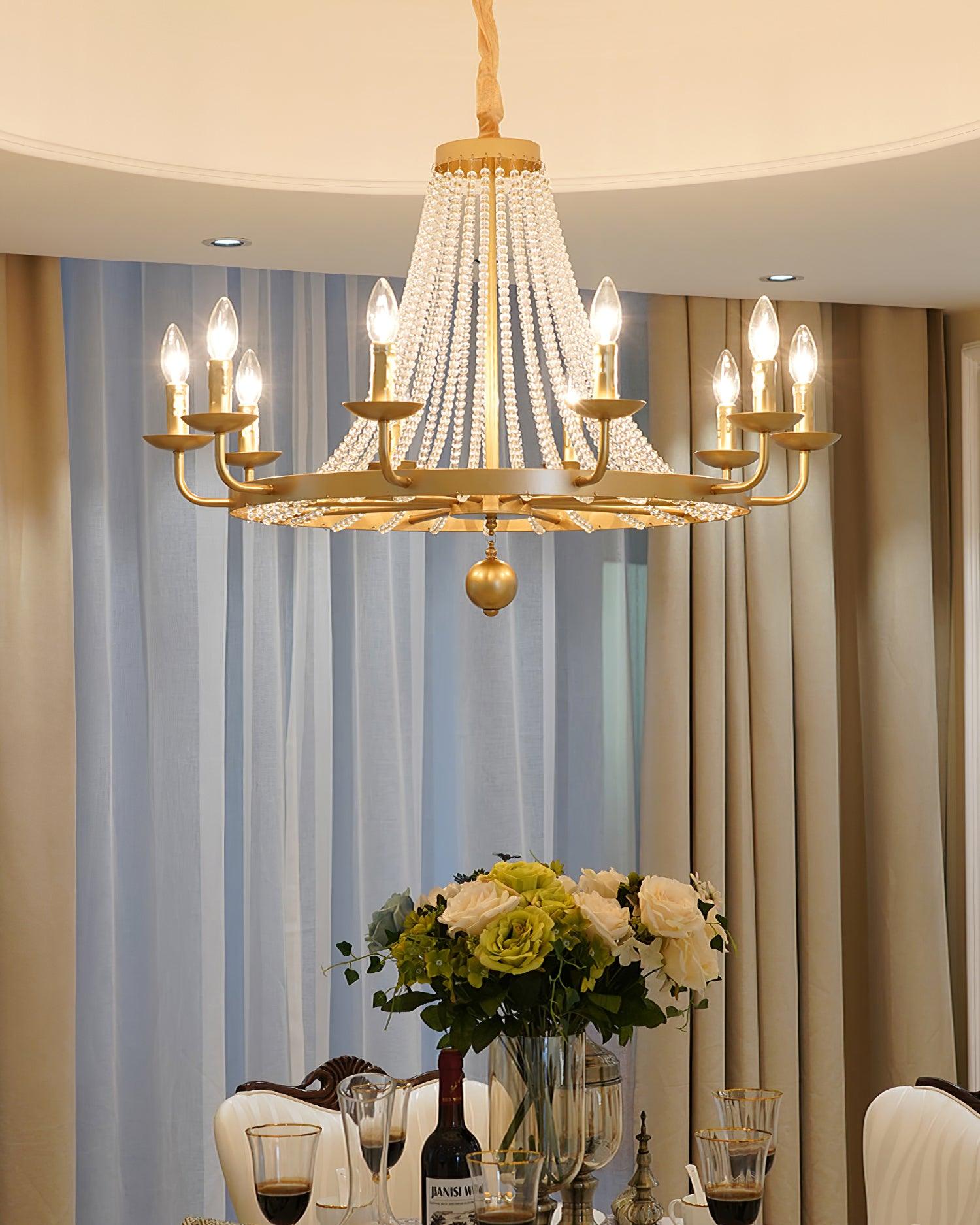 Naples Lustre Crystal Fer Rustique Moderne - Neutralighting