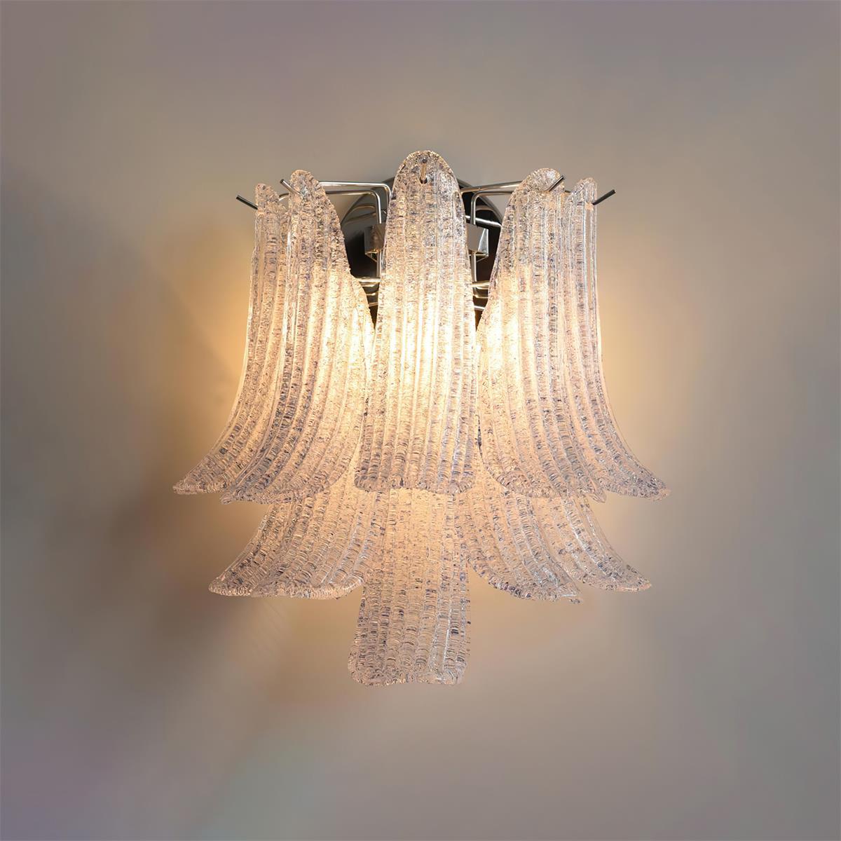 Nason Applique Murale Motif Pétales en Verre Texturé - Neutralighting