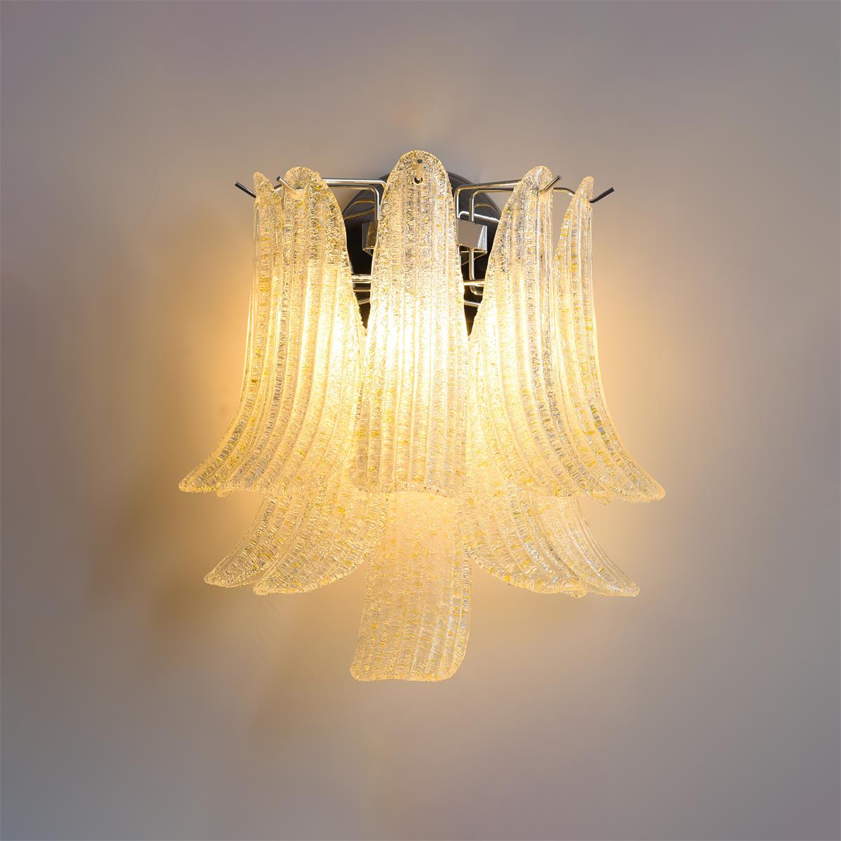 Nason Applique Murale Motif Pétales en Verre Texturé - Neutralighting