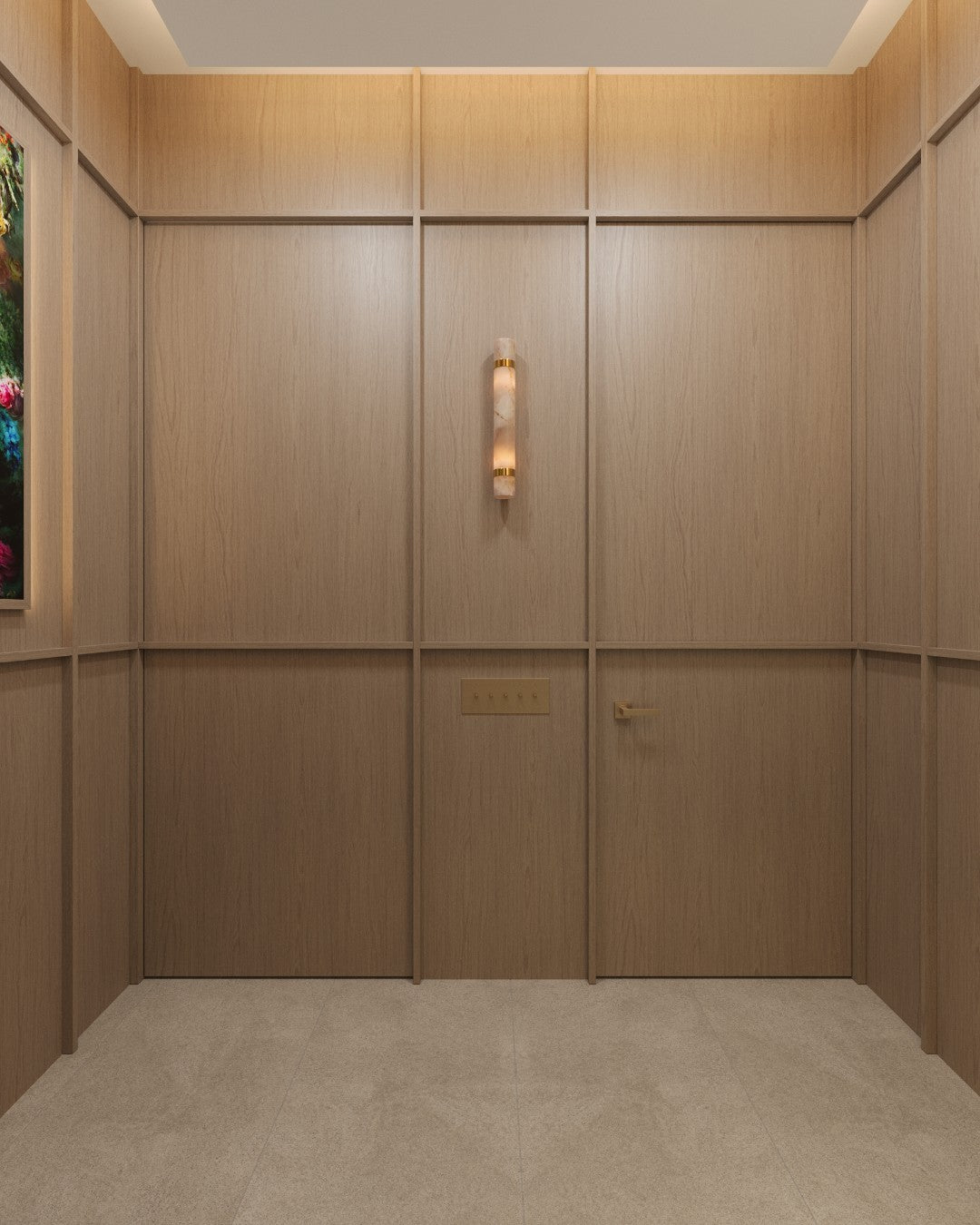 Zavaran Applique Murale Moderne Minimaliste en Métal et Onyx - Neutralighting