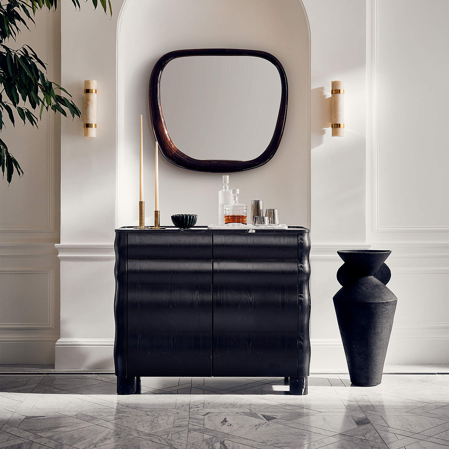 Zavaran Applique Murale Moderne Minimaliste en Métal et Onyx - Neutralighting