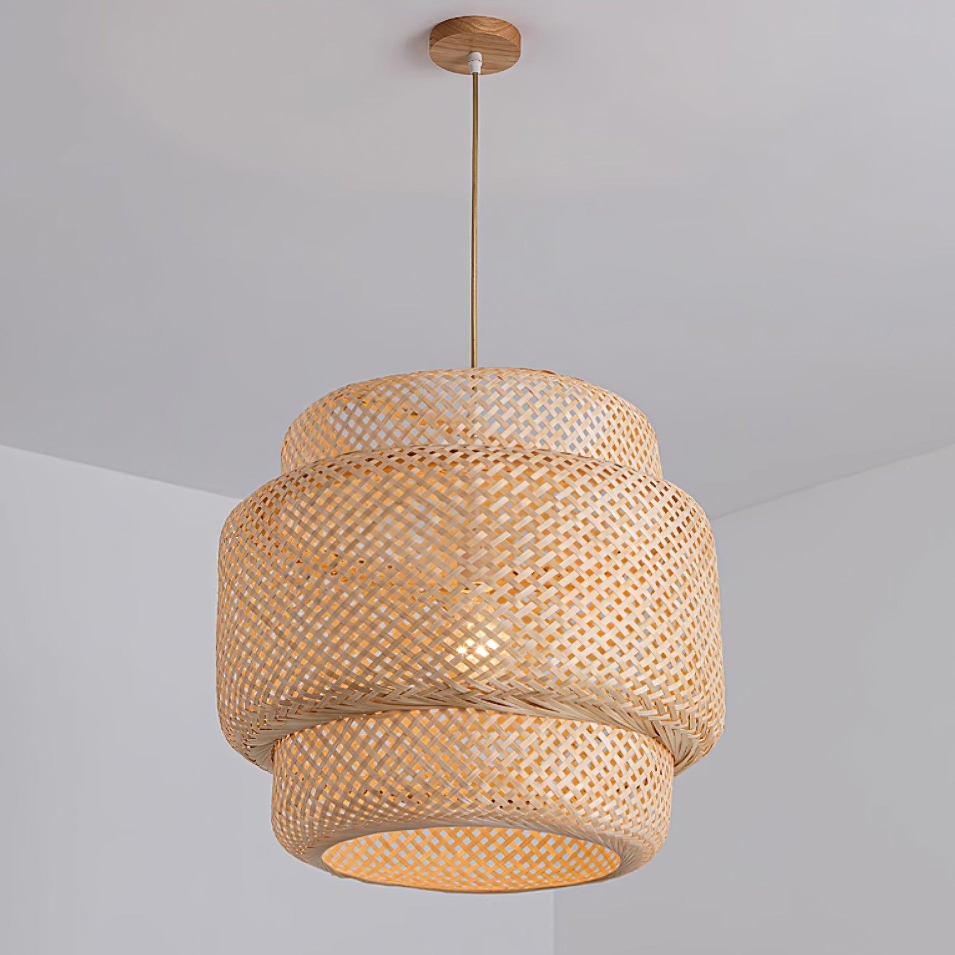 Kora Suspension Bambou Tissé Organique - Neutralighting