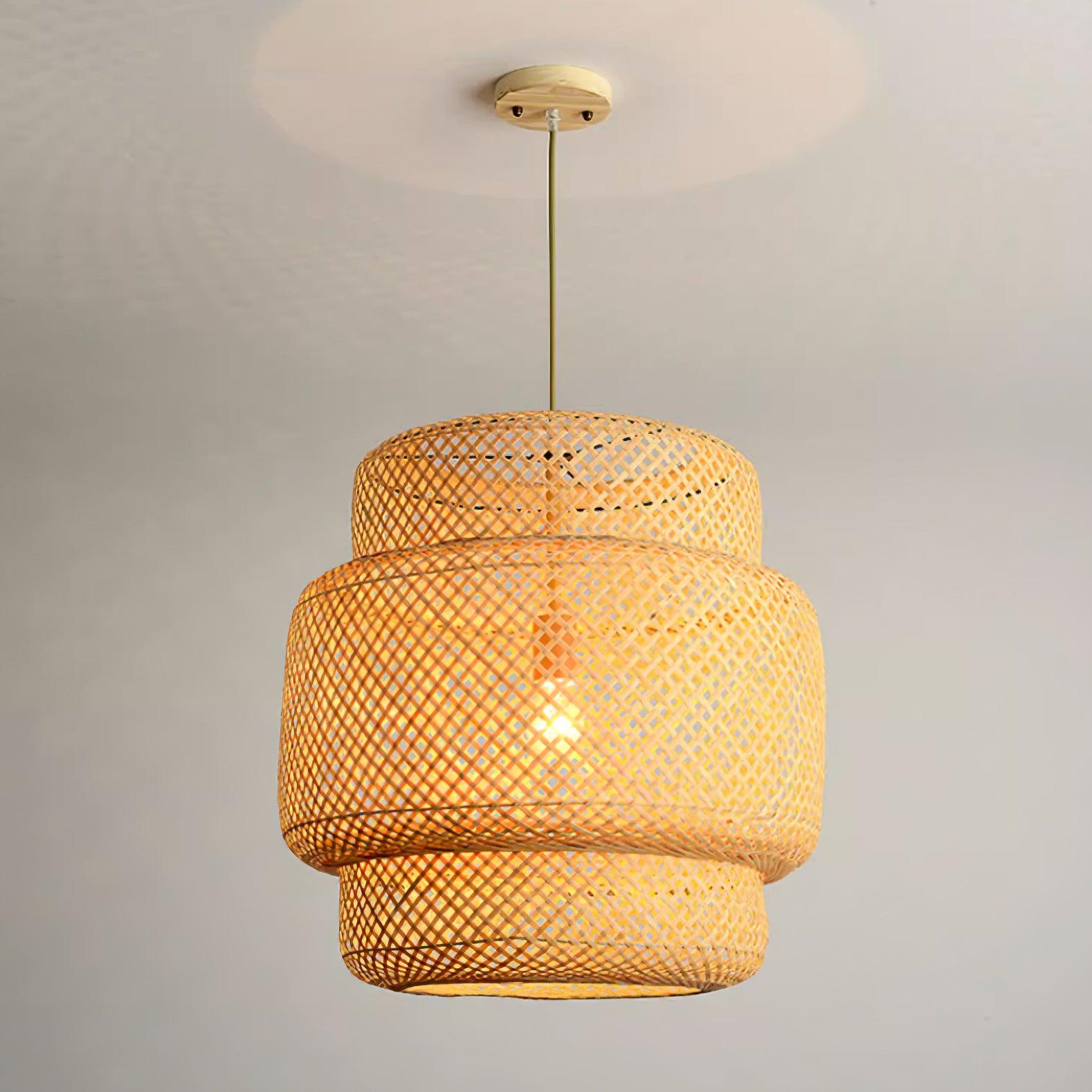 Kora Suspension Bambou Tissé Organique - Neutralighting
