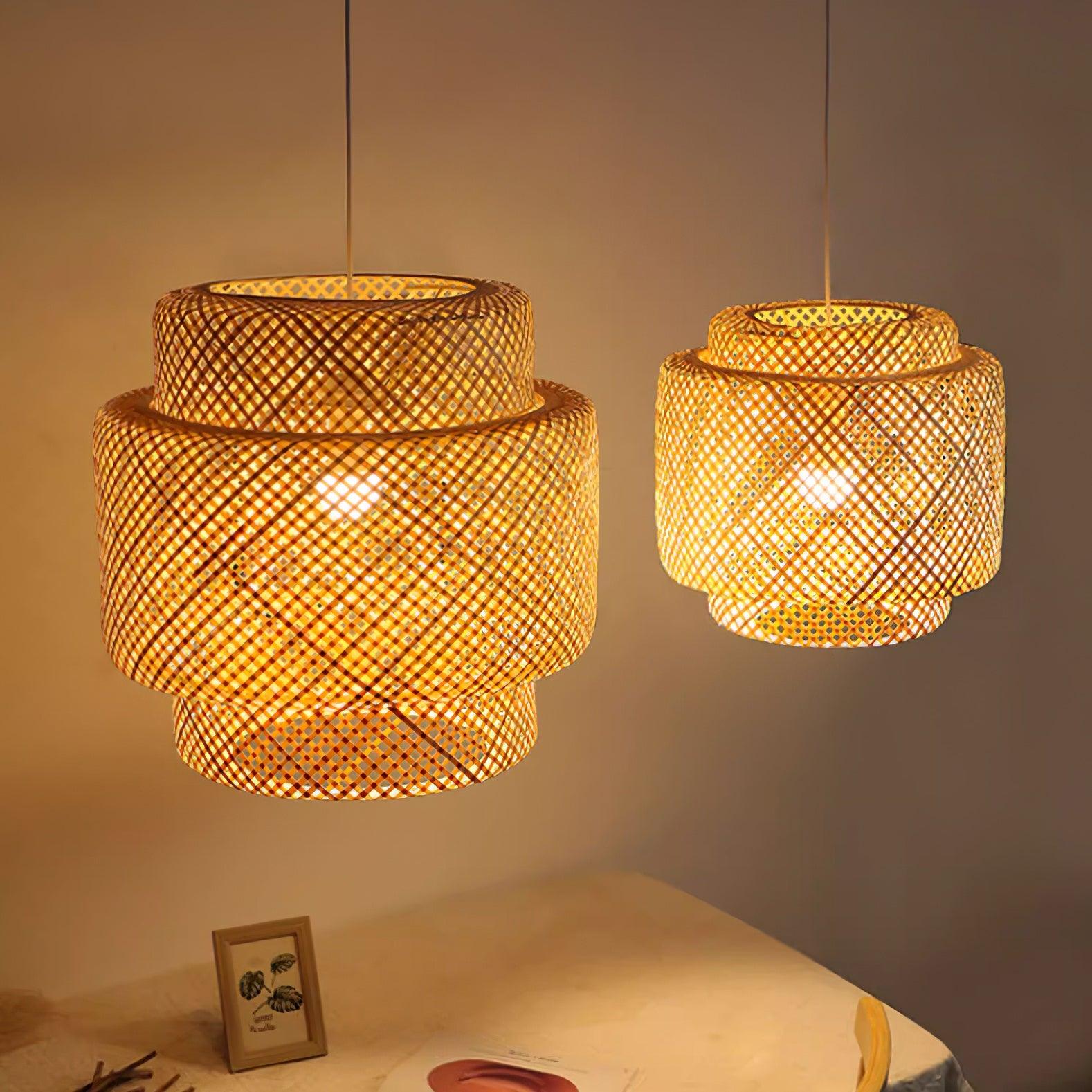 Kora Suspension Bambou Tissé Organique - Neutralighting
