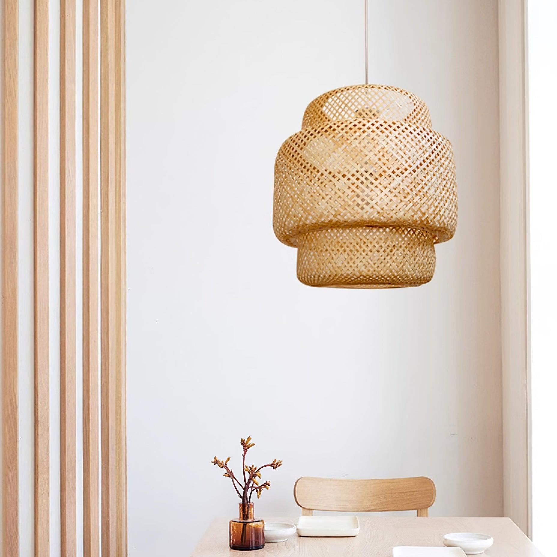 Kora Suspension Bambou Tissé Organique - Neutralighting