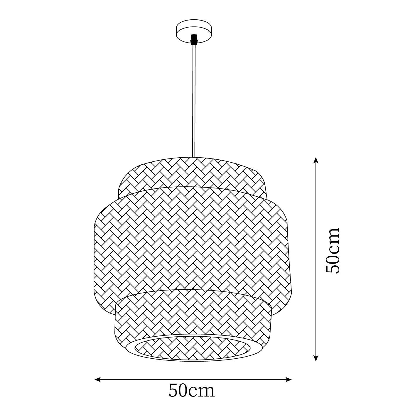Kora Suspension Bambou Tissé Organique - Neutralighting