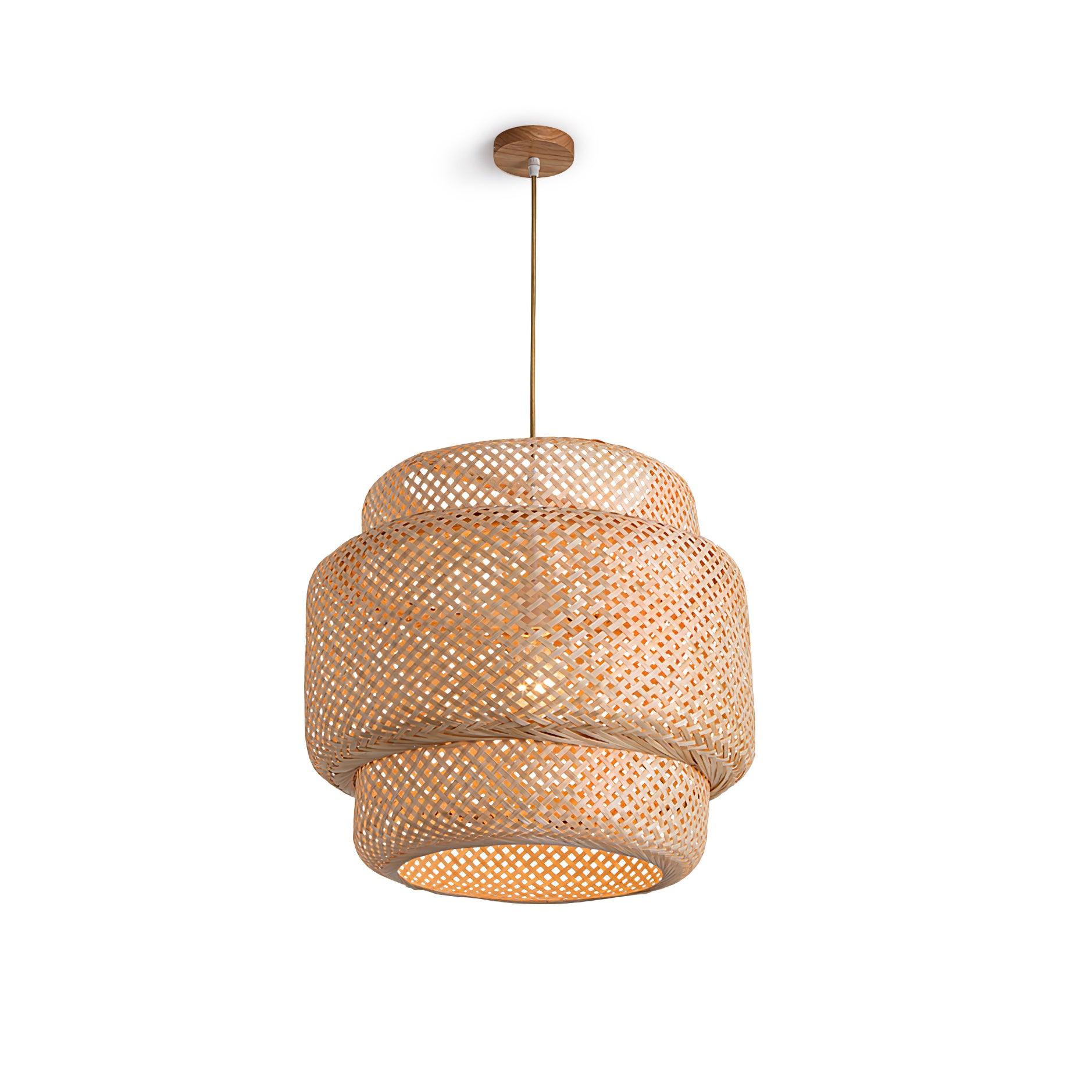 Kora Suspension Bambou Tissé Organique - Neutralighting
