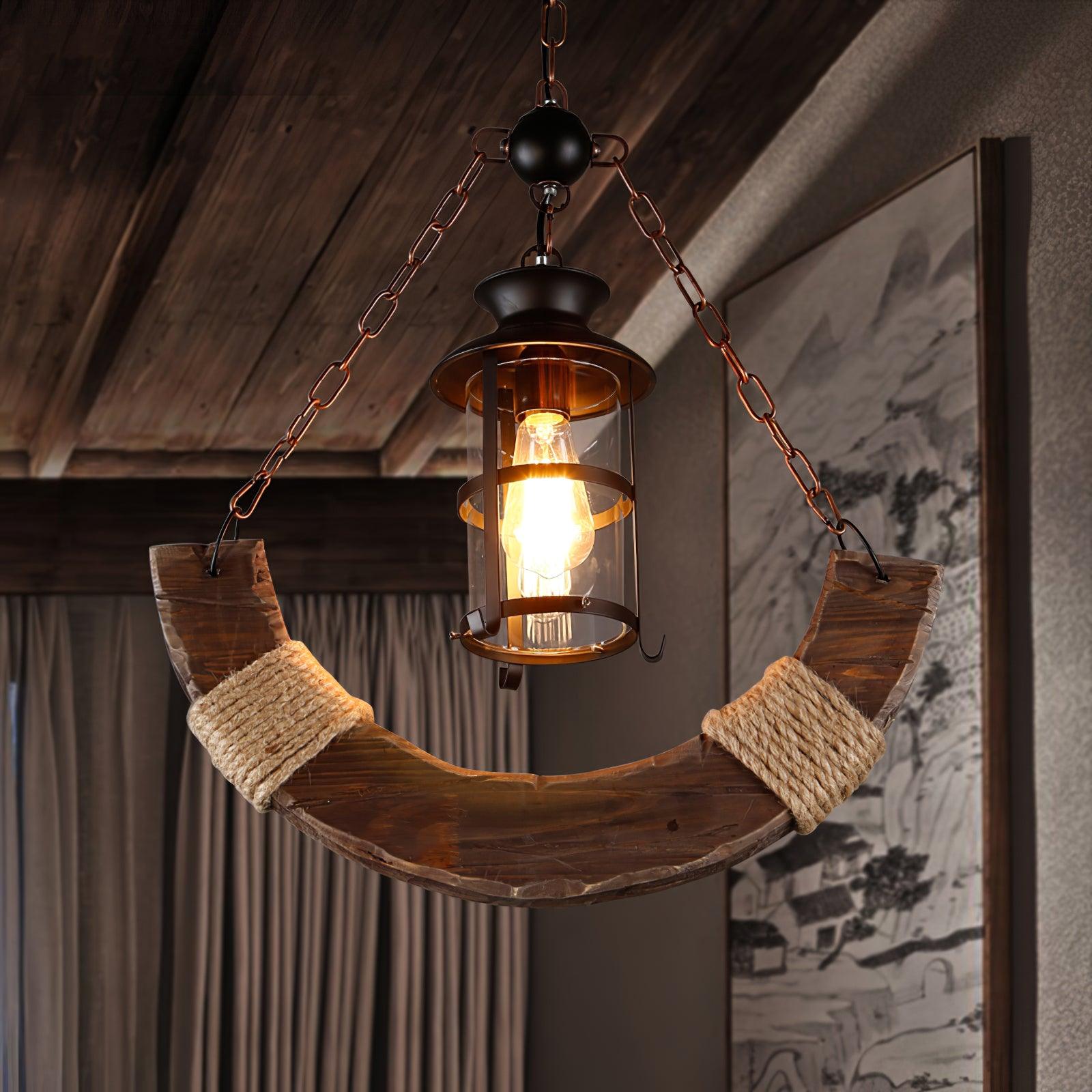 Aurzorir Vintage Wood Chandelier - Letslighting