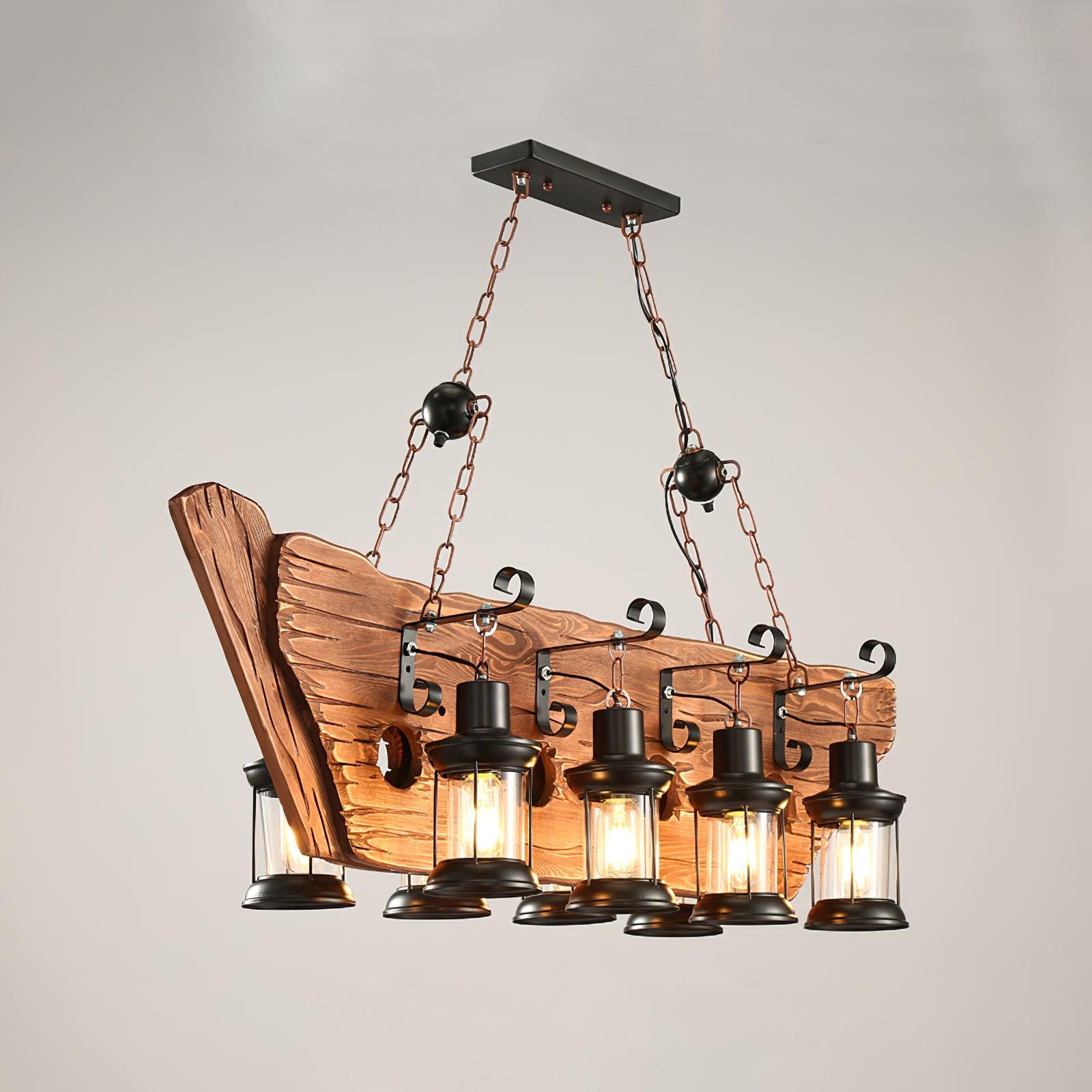 Aurzorir Vintage Wood Chandelier - Letslighting