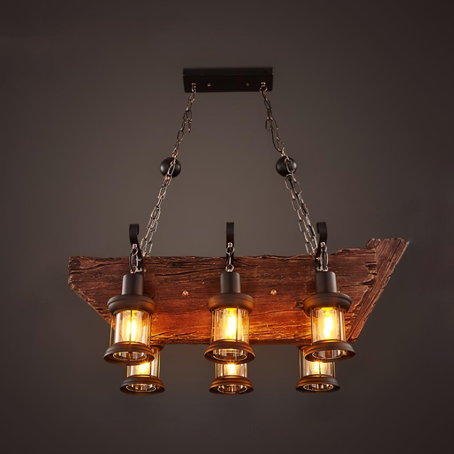 Aurzorir Vintage Wood Chandelier - Letslighting