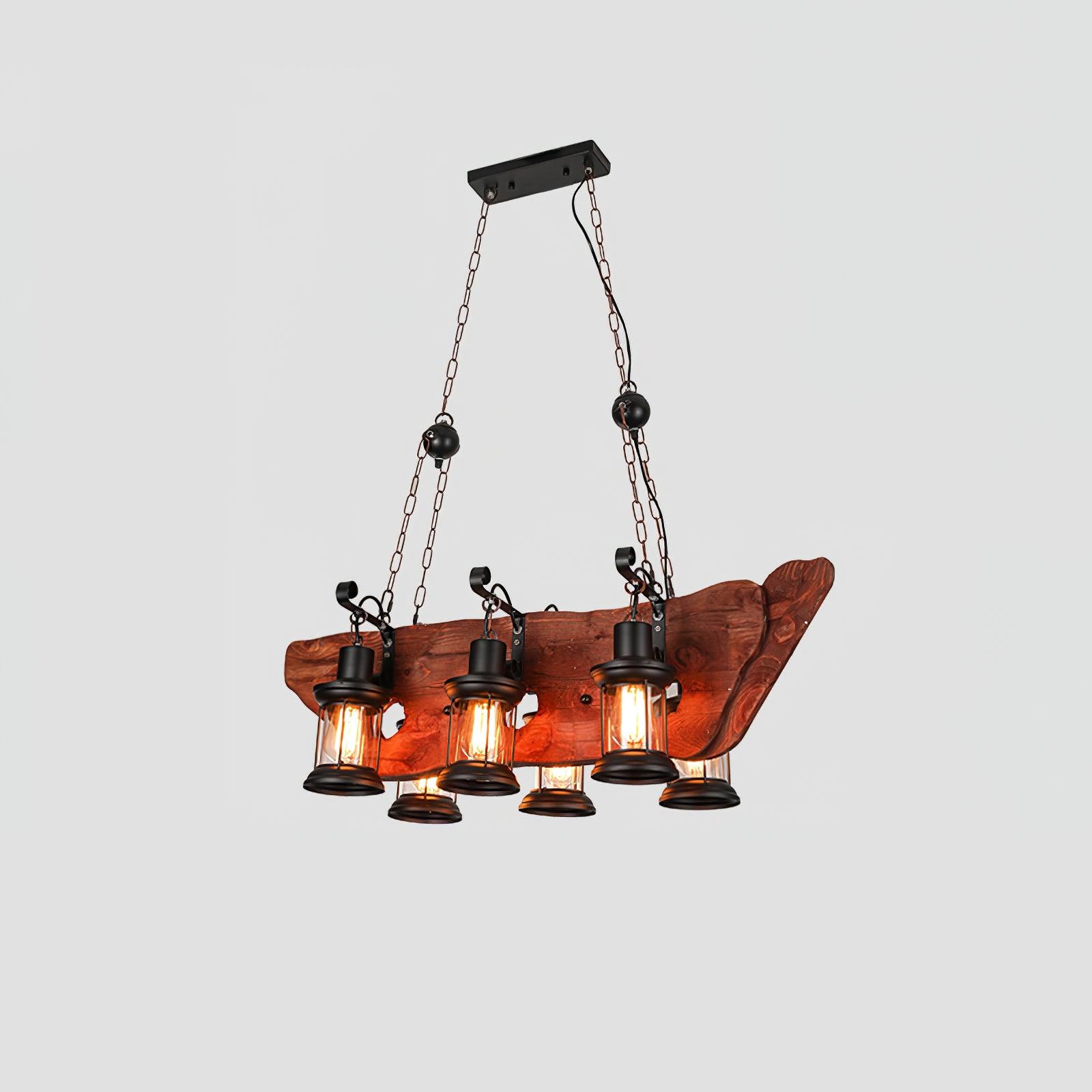 Aurzorir Vintage Wood Chandelier - Letslighting