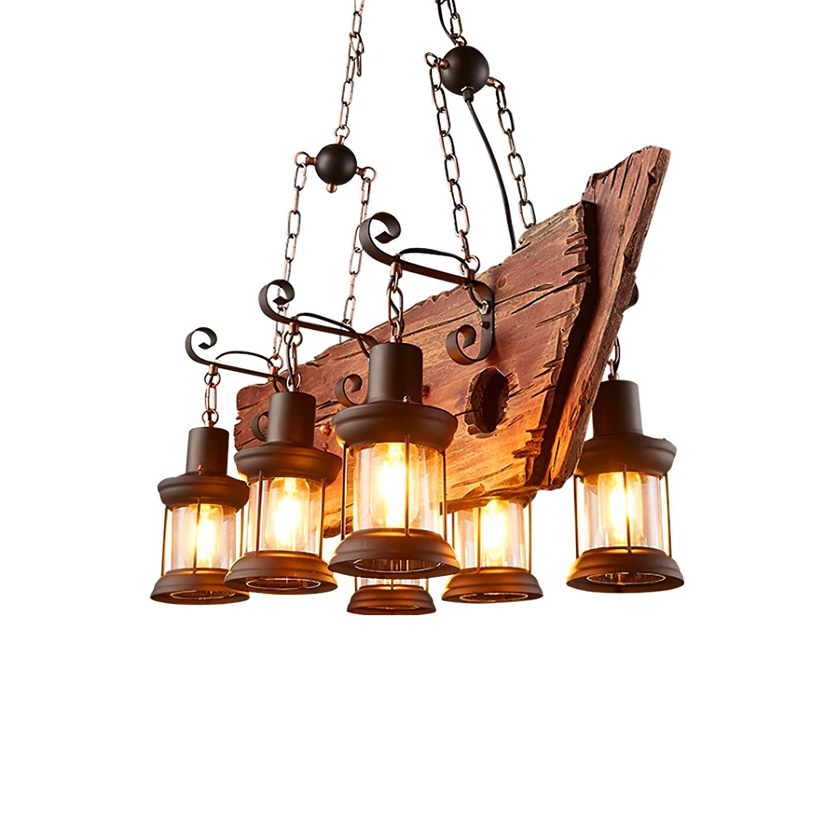 Aurzorir Vintage Wood Chandelier - Letslighting
