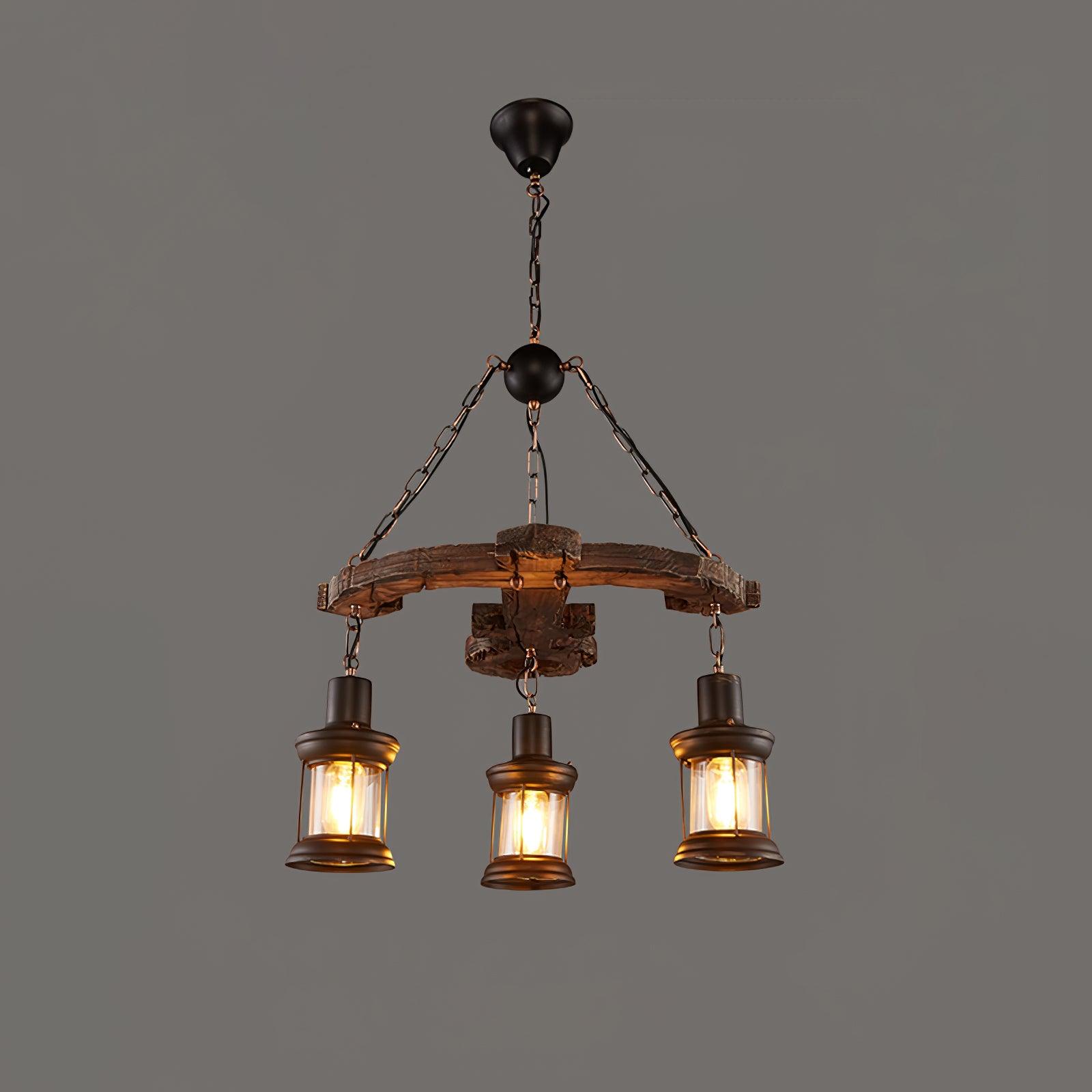 Aurzorir Vintage Wood Chandelier - Letslighting