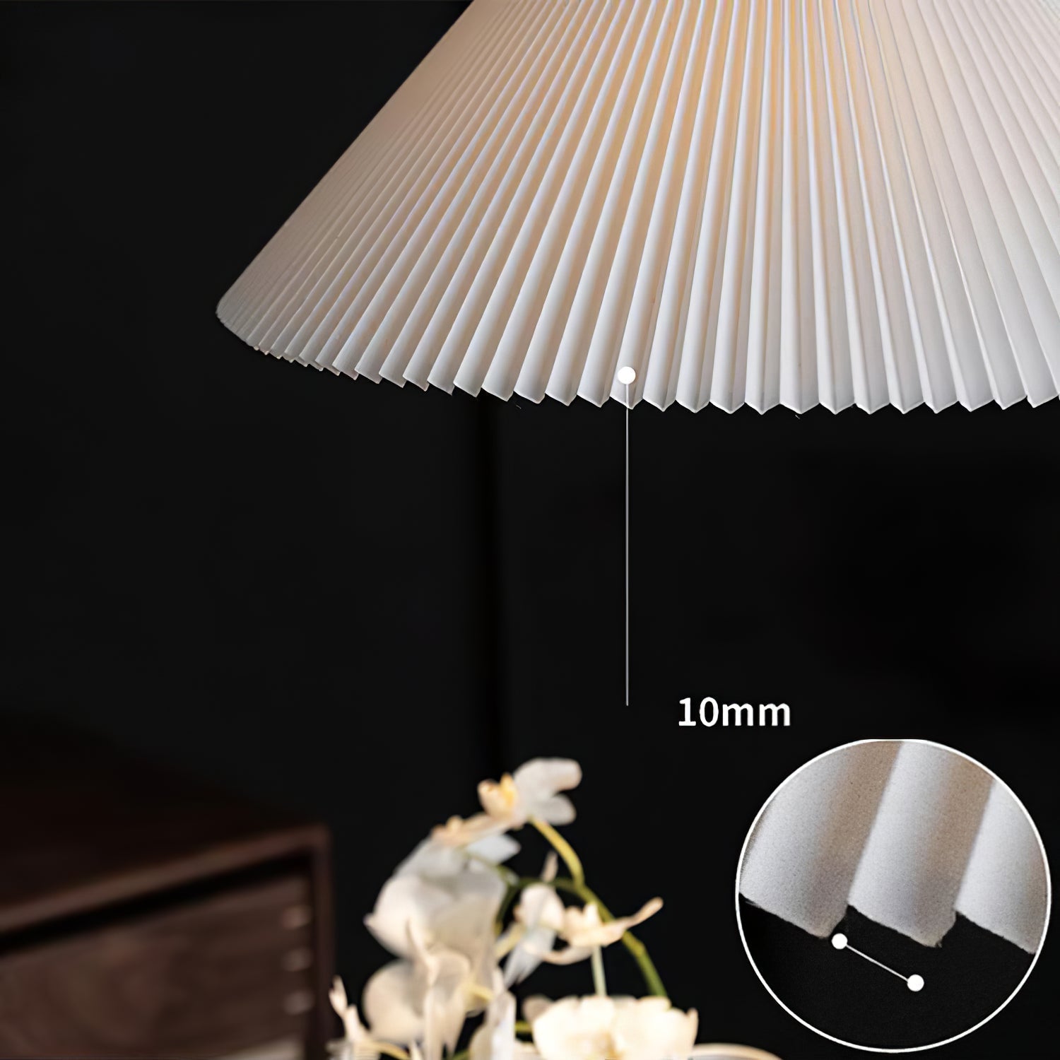 Nebra Plissé Suspension Tissu Minimaliste - Neutralighting