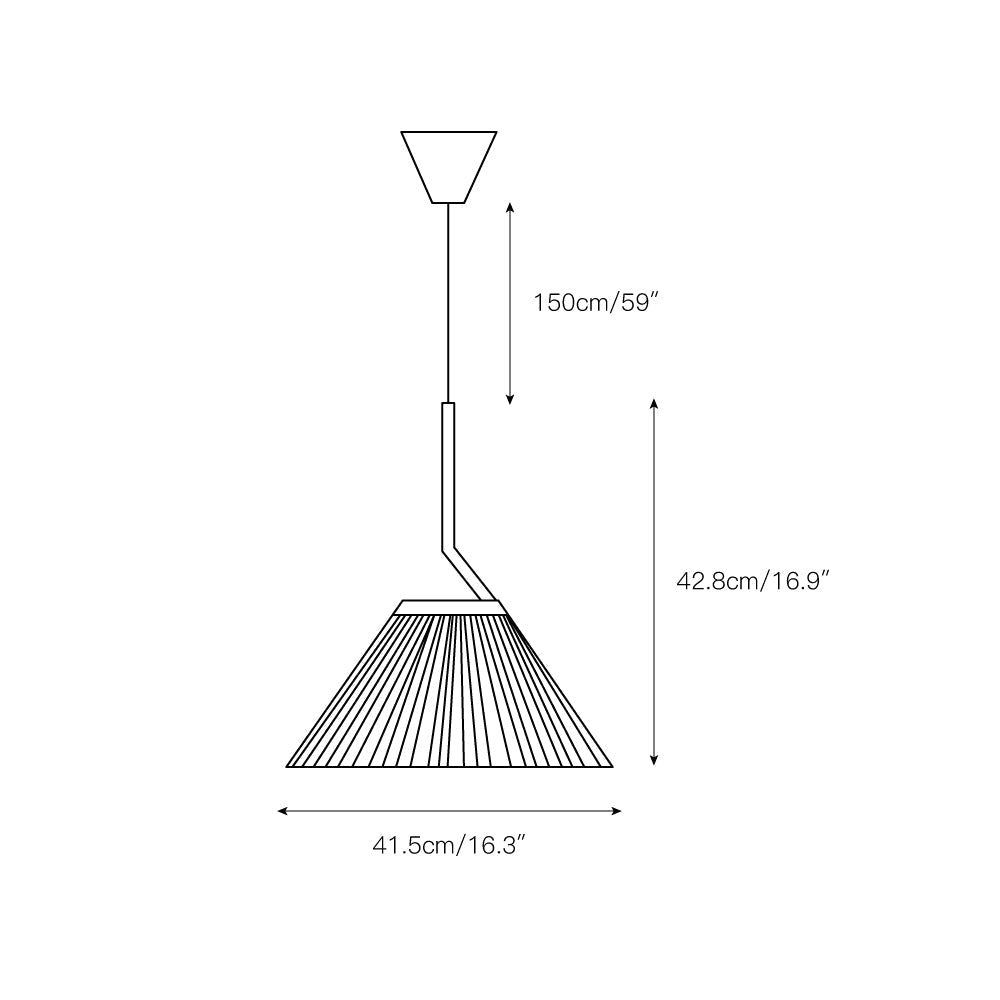 Nebra Plissé Suspension Tissu Minimaliste - Neutralighting