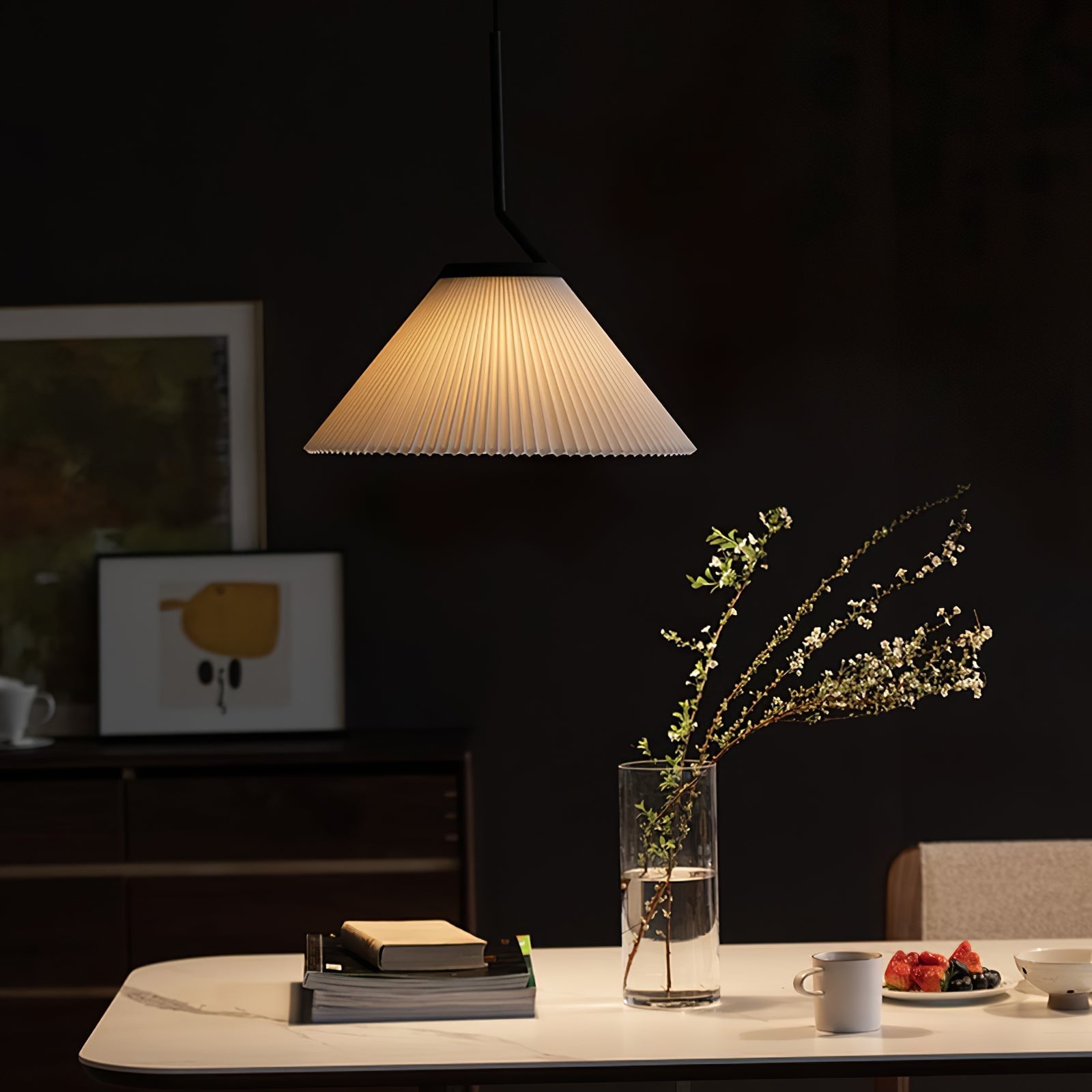 Nebra Plissé Suspension Tissu Minimaliste - Neutralighting