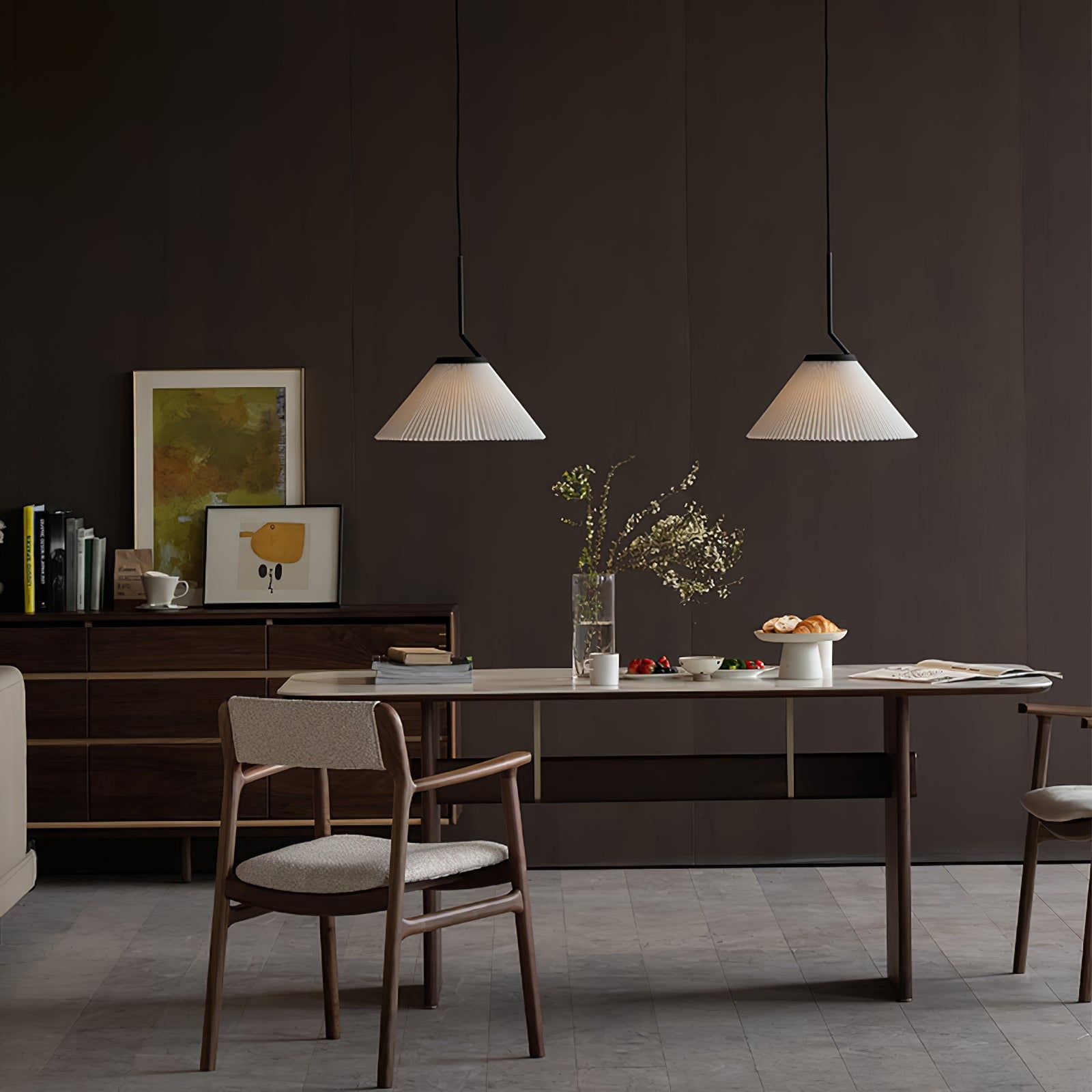 Nebra Plissé Suspension Tissu Minimaliste - Neutralighting