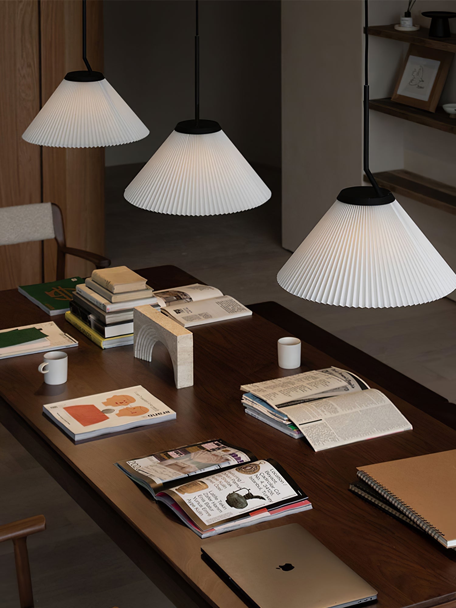 Nebra Plissé Suspension Tissu Minimaliste - Neutralighting