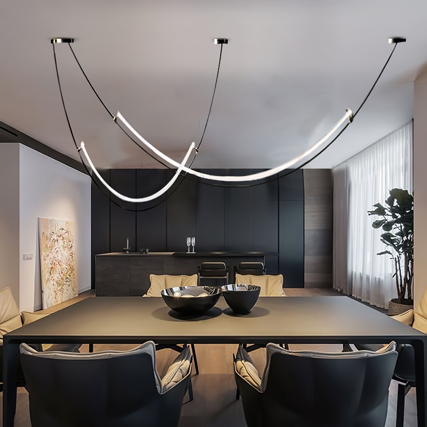 Zephira Suspension LED Courbée - Neutralighting