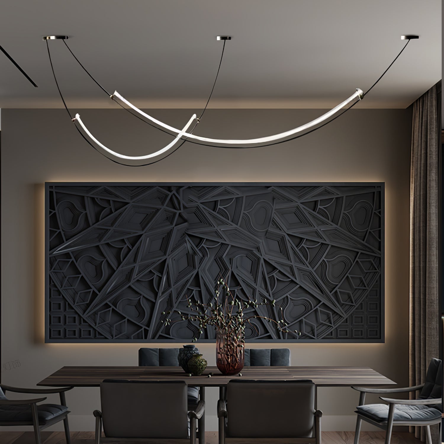 Zephira Suspension LED Courbée - Neutralighting