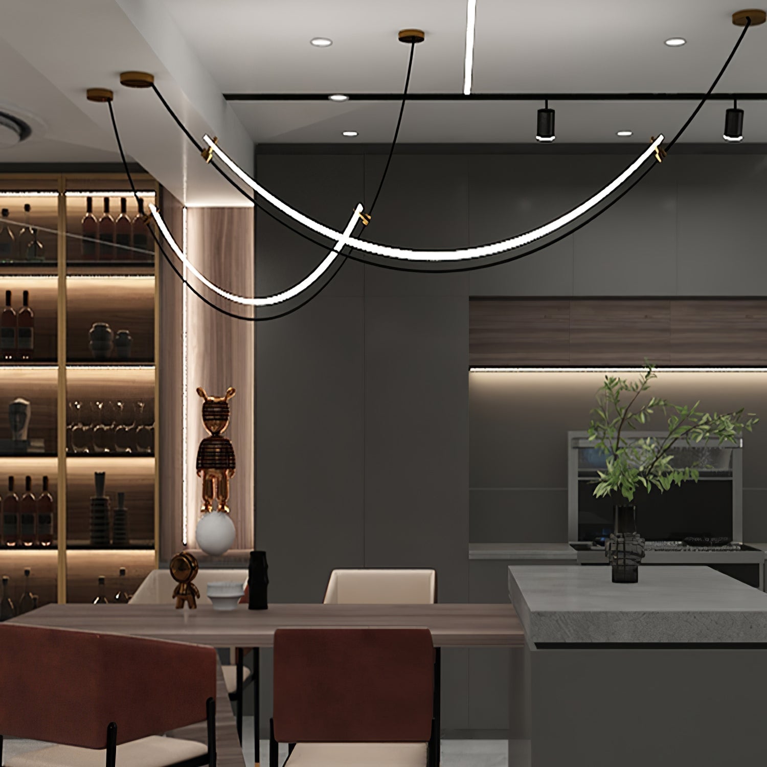 Zephira Suspension LED Courbée - Neutralighting