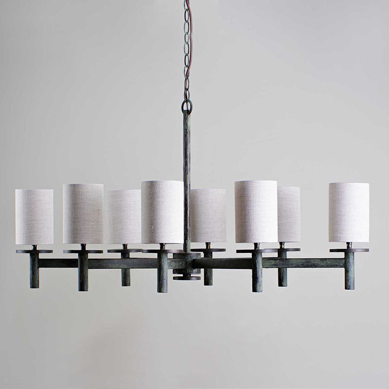 Iltalaris Lustre Haut de Gamme en Laiton et Tissu Nordique - Neutralighting