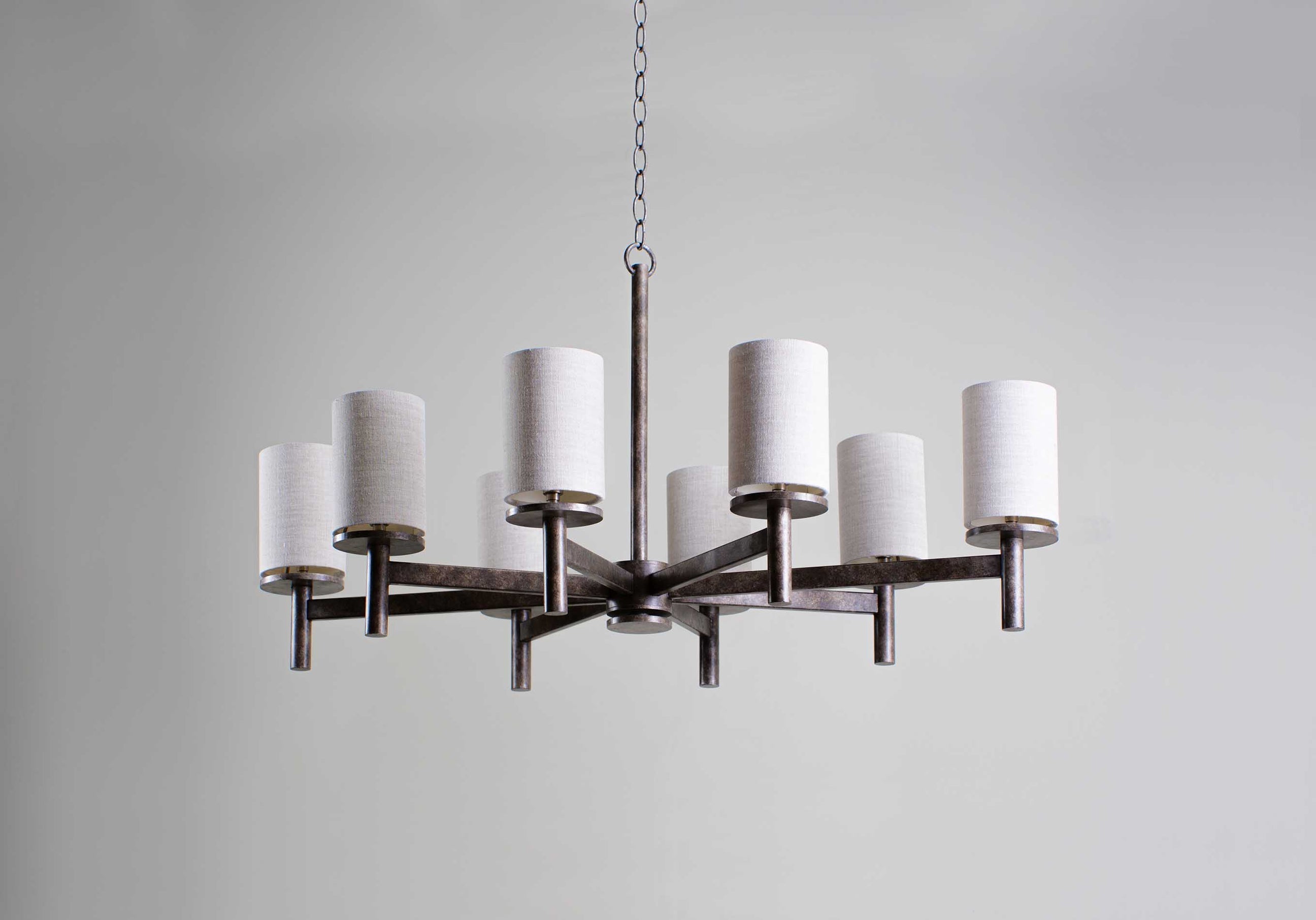 Iltalaris Lustre Haut de Gamme en Laiton et Tissu Nordique - Neutralighting