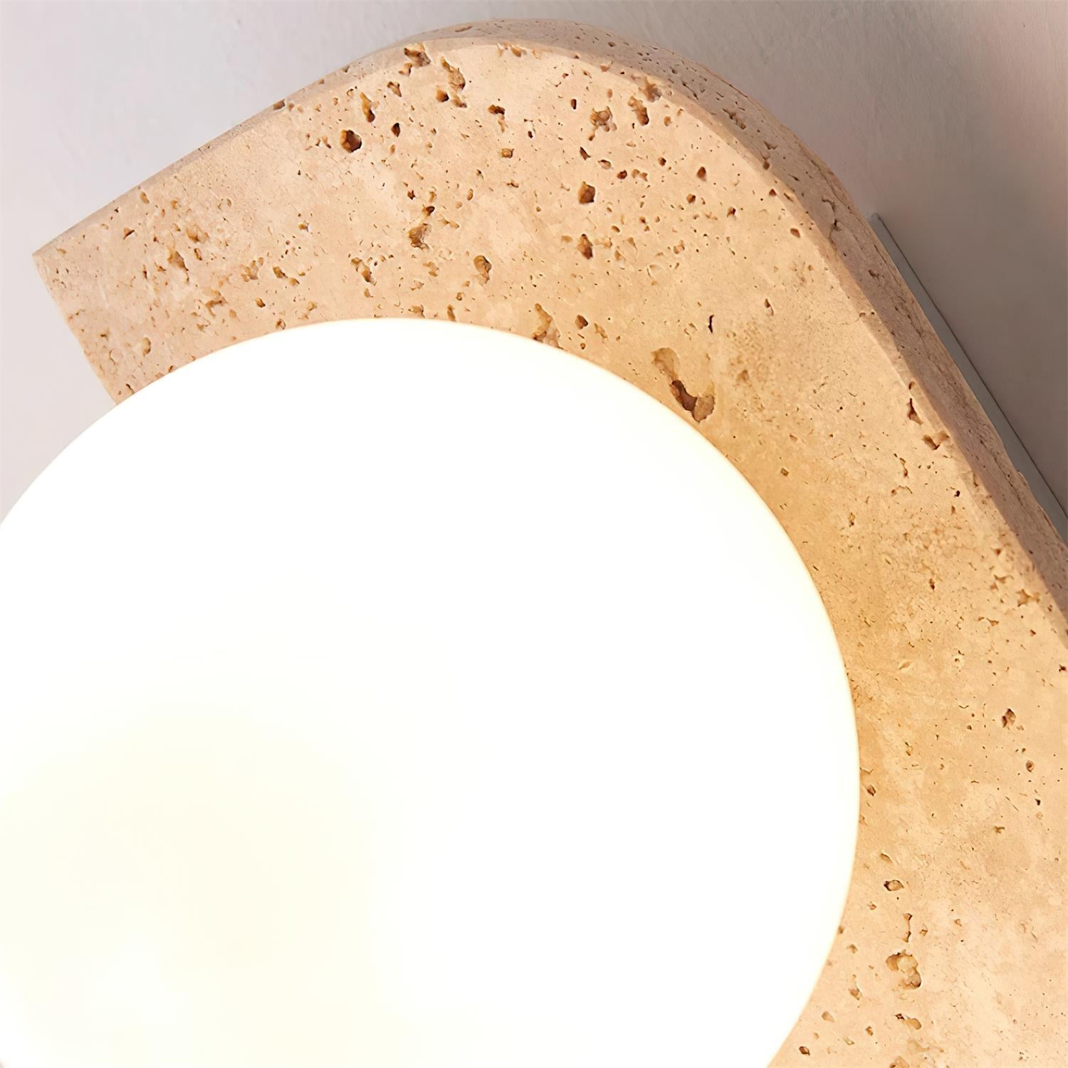 Aurorace Applique murale Travertine Plug-In avec deux globes en verre Soft Glow - Neutralighting