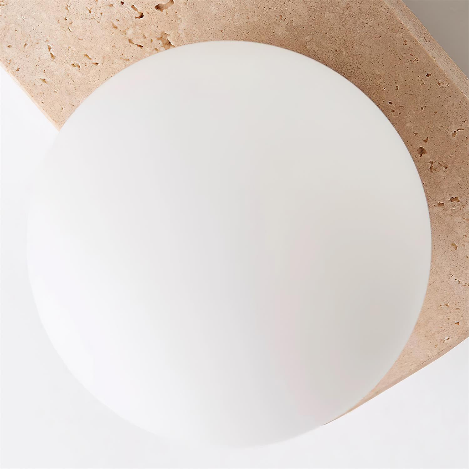 Aurorace Applique murale Travertine Plug-In avec deux globes en verre Soft Glow - Neutralighting