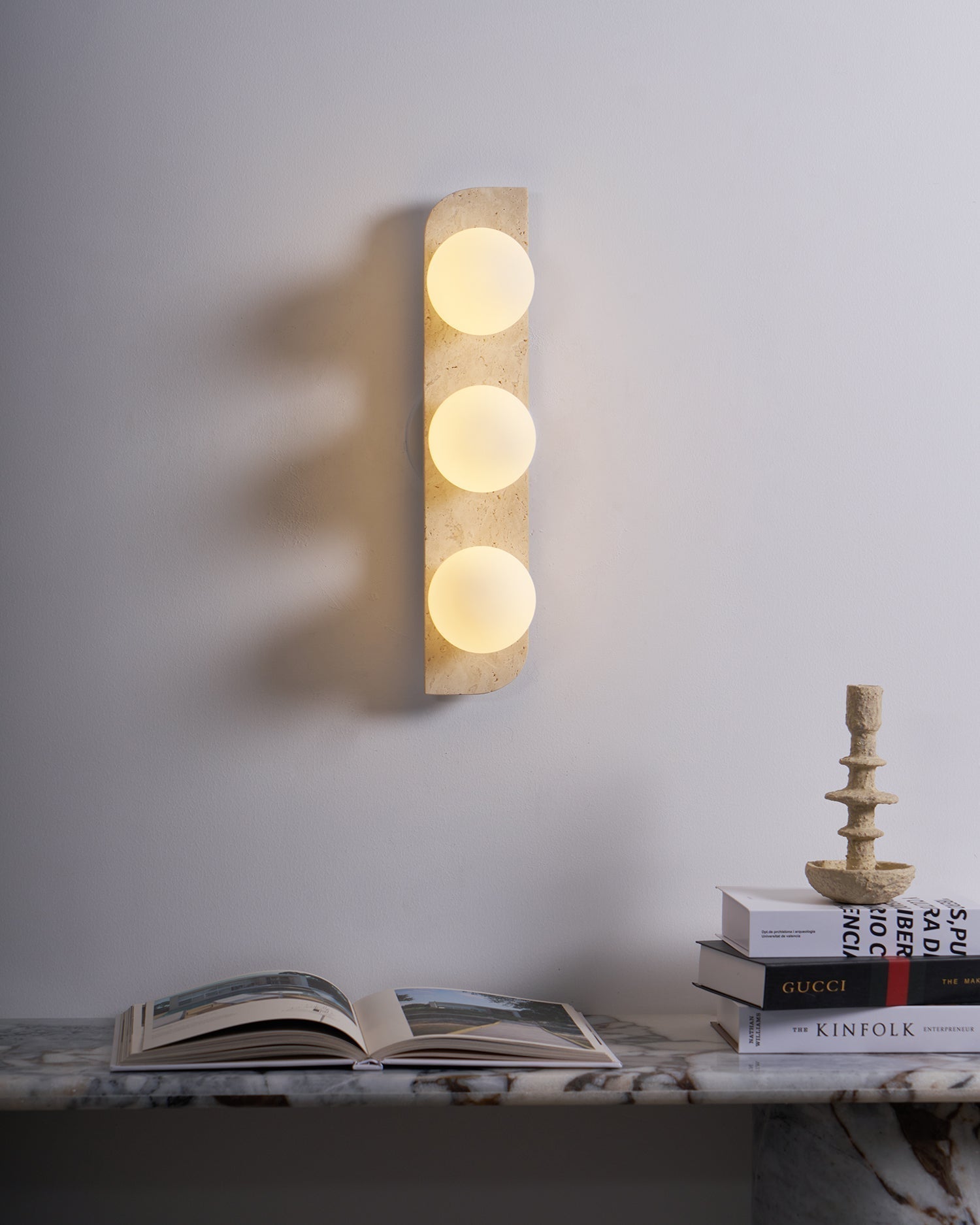 Alsilis Applique Murale Minimaliste en Travertin - Neutralighting