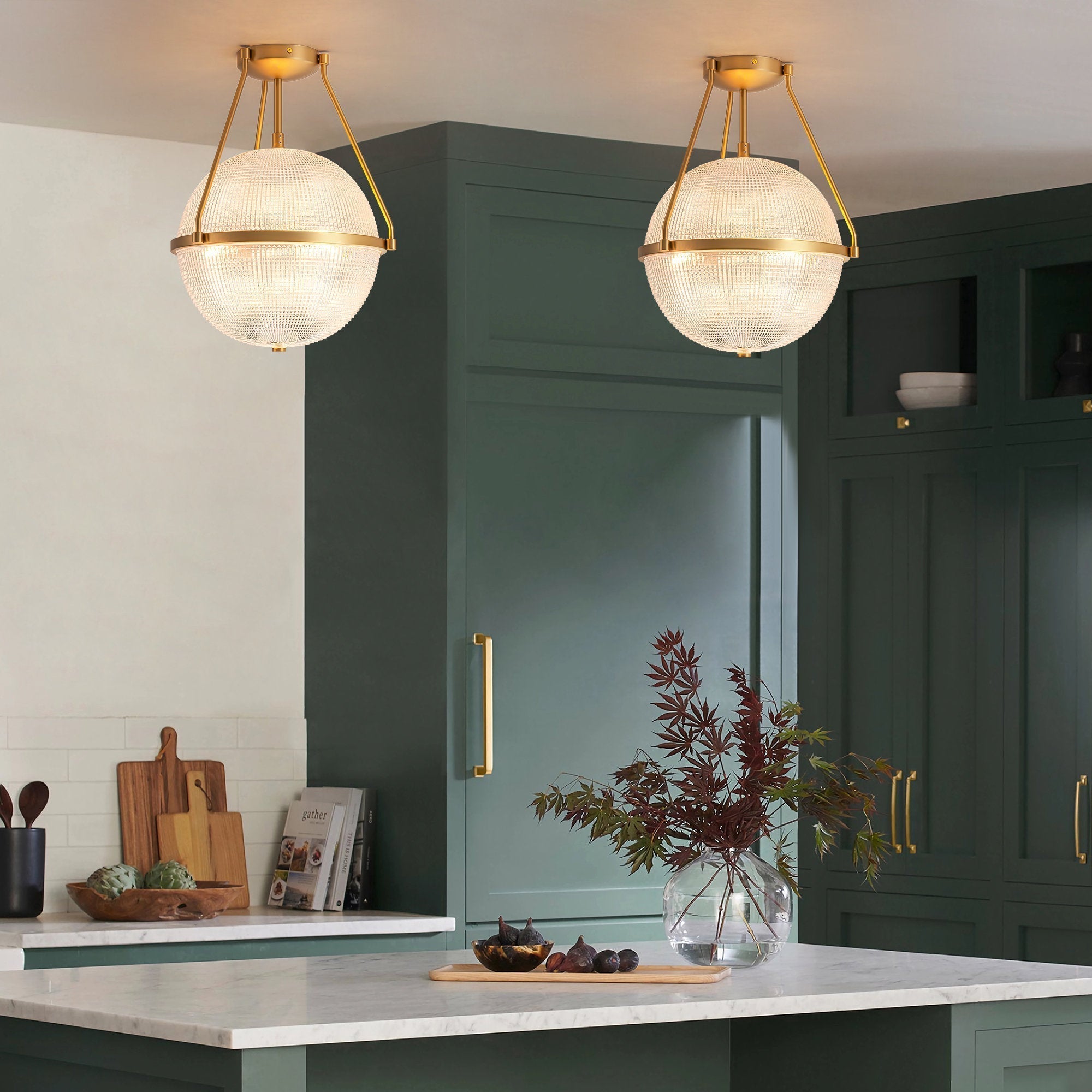 Atale Lampe de Plafond Moderne Minimaliste en Verre et Métal - Neutralighting
