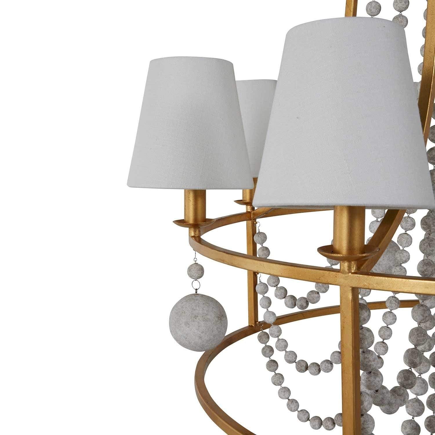 Zethayra Vintage Industrial Wooden Metal Chandelier - Lamp Copper