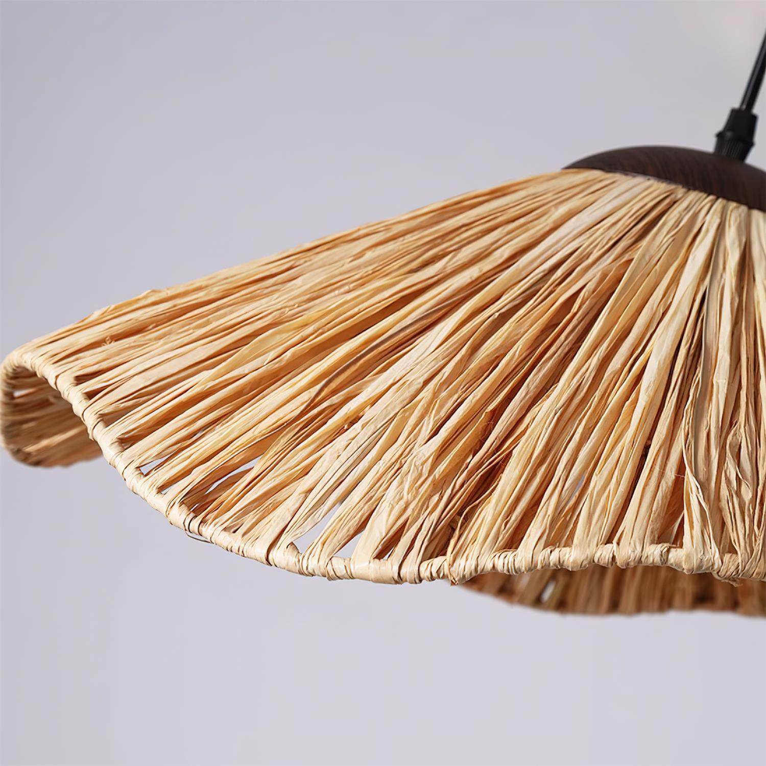 Nikita Lampe Pendante Rattan Organique Ondulée - Neutralighting