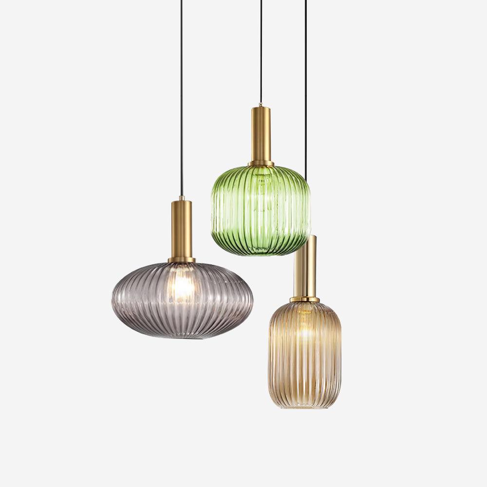 Elara Lampe Pendante Élégante à Rayures - Neutralighting