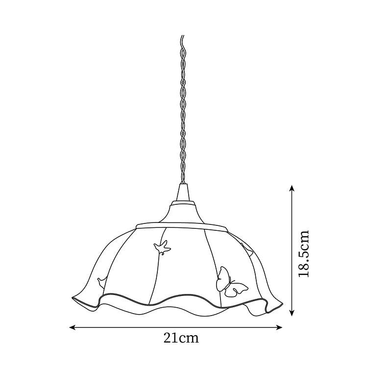 Vita Suspension Vintage en Céramique Papillons - Neutralighting