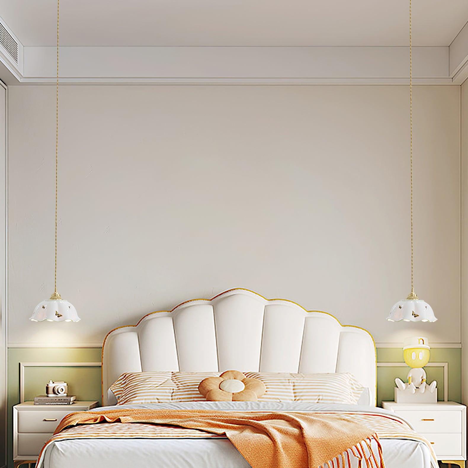 Vita Suspension Vintage en Céramique Papillons - Neutralighting