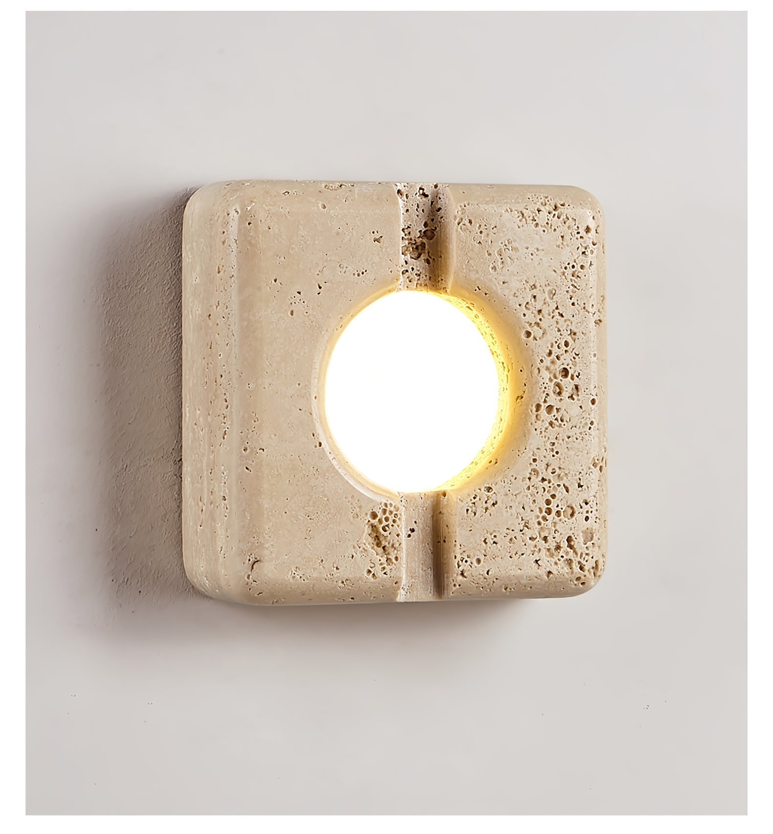 Olvenan Carré Travertin Luminaire Mural - Neutralighting
