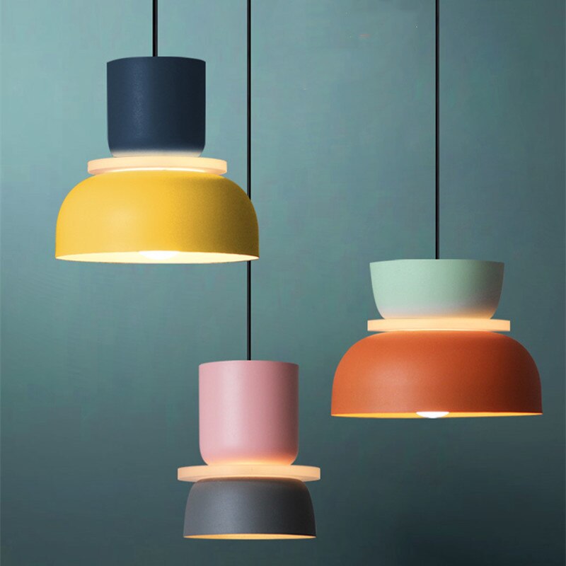 Jojo Suspendue Industrial Contrast Color Island Salon - Neutralighting